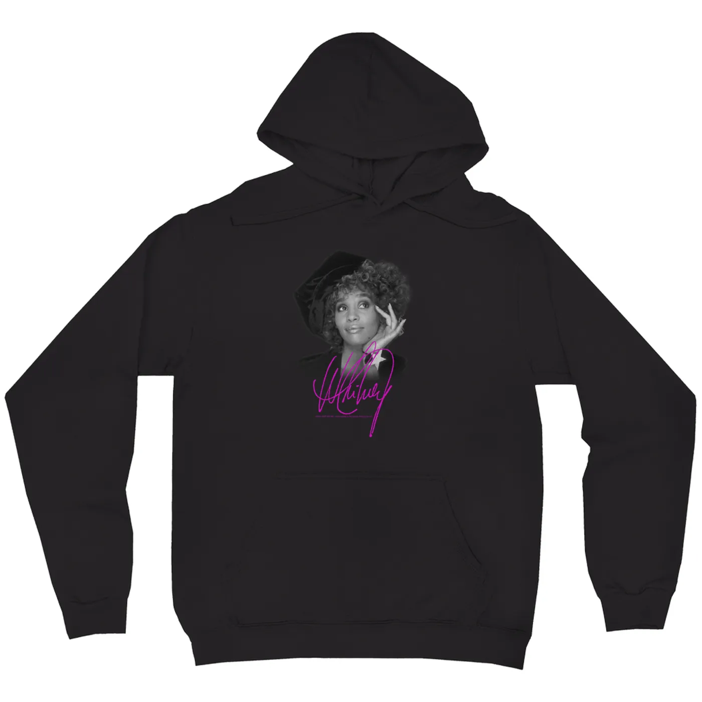 Whitney Houston Hoodie | Whitney Star Photoshoot With Signature Distressed Whitney Houston Hoodie