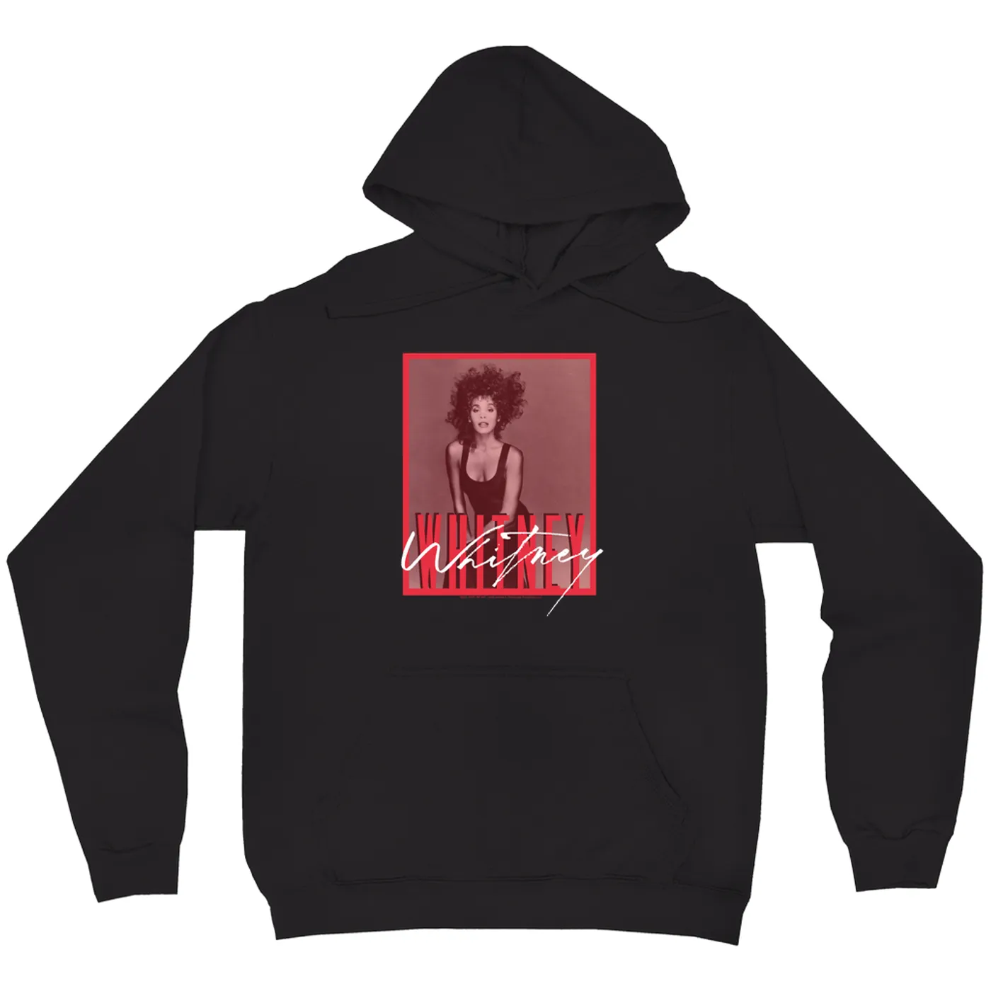 Whitney Houston Hoodie | Whitney Red Tone Photo Design Whitney Houston Hoodie