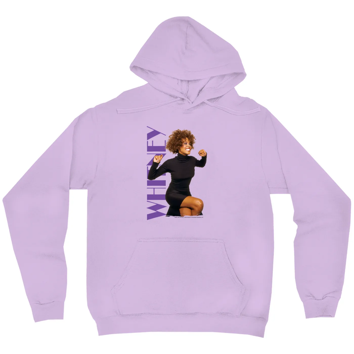 Whitney Houston Hoodie | Whitney Photo And Purple Logo Image Whitney Houston Hoodie