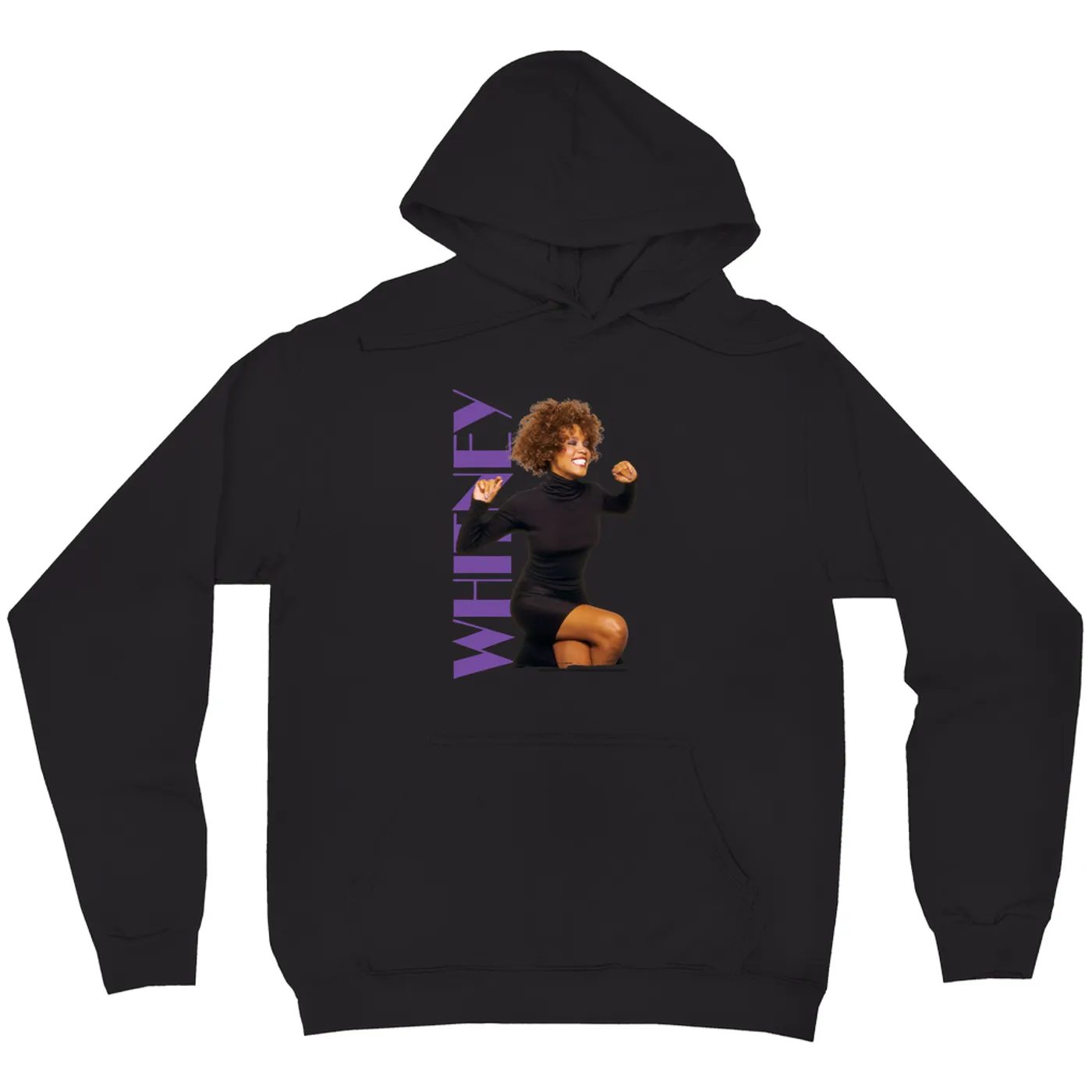 Whitney Houston Hoodie | Whitney Photo And Purple Logo Image Whitney Houston Hoodie