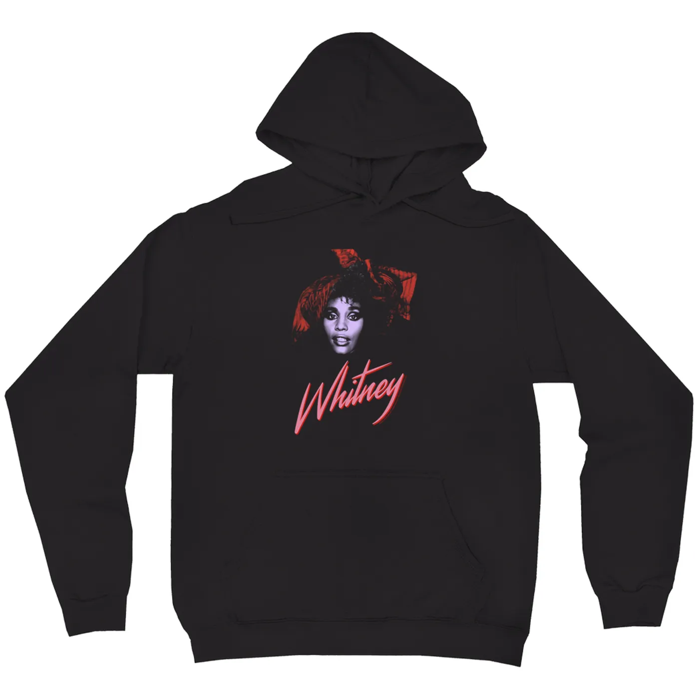 Whitney Houston Hoodie | Purple And Red 1987 Photo Design Whitney Houston Hoodie (Merchbar Exclusive)