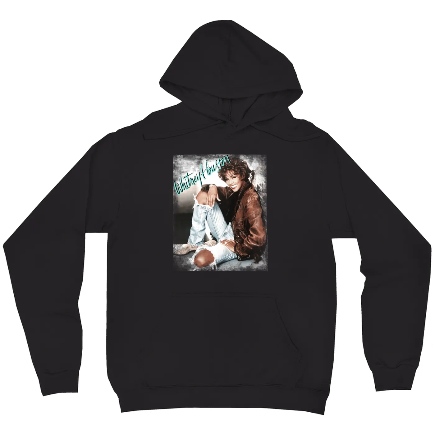 Whitney Houston Hoodie | All The Man That I Need Single Photo Distressed Whitney Houston Hoodie