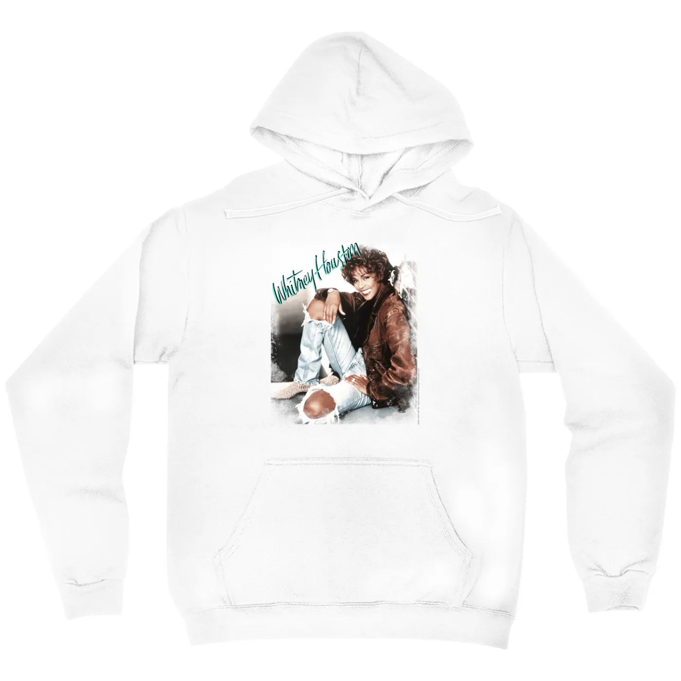 Whitney Houston Hoodie | All The Man That I Need Single Photo Distressed Whitney Houston Hoodie