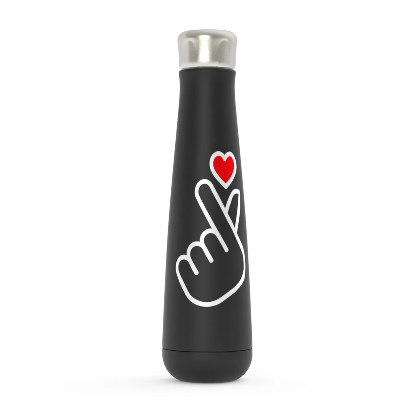 Merchbar Music Life Water Bottle |  Kpop Finger Heart Design Merchbar Music Life Water Bottle