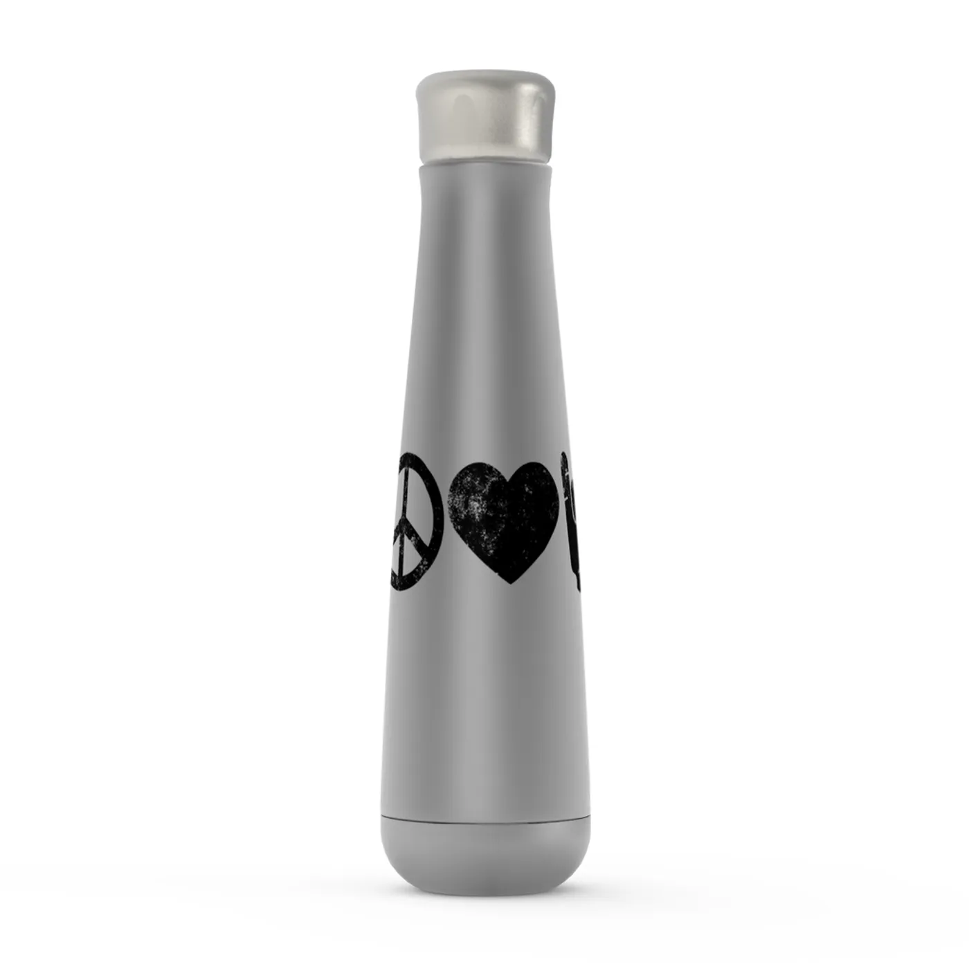 Merchbar Music Life Water Bottle | Peace Love Rock n' Roll Merchbar Music Life Water Bottle