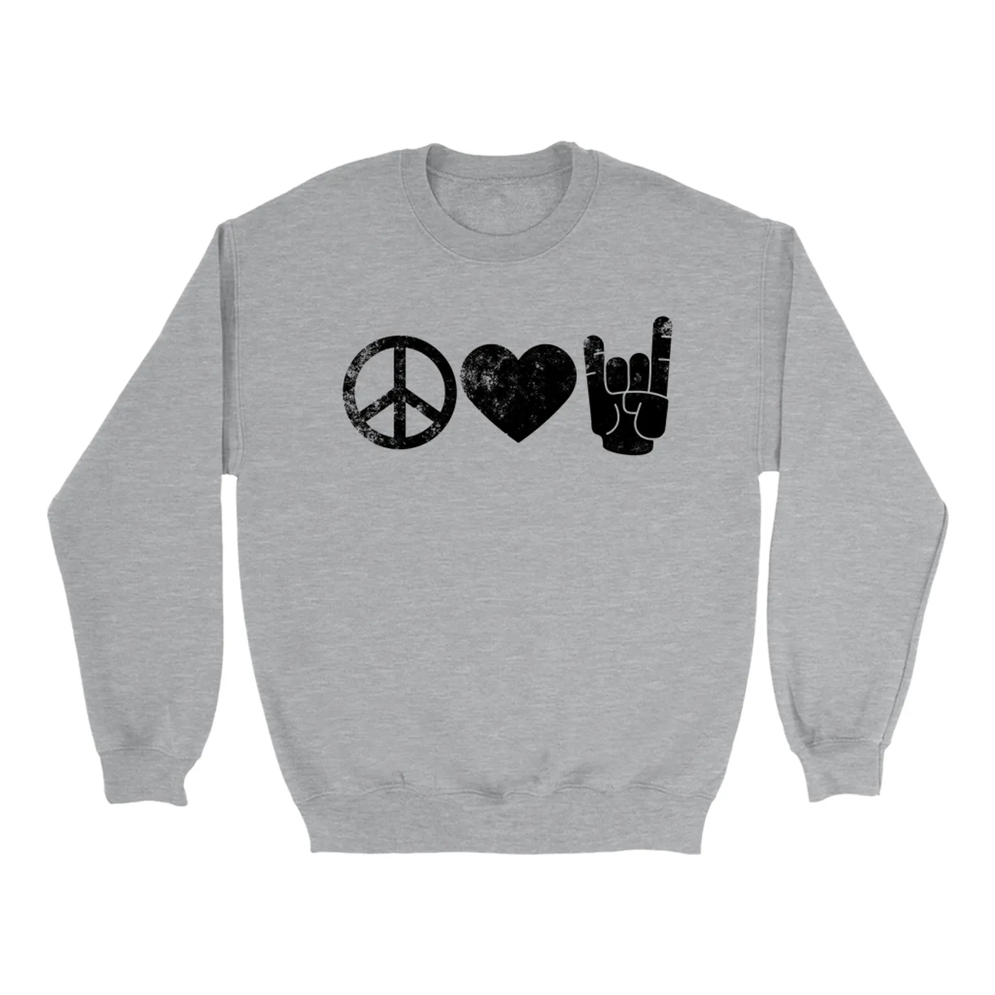 Merchbar Music Life Sweatshirt | Peace Love Rock n' Roll Merchbar Music Life Sweatshirt