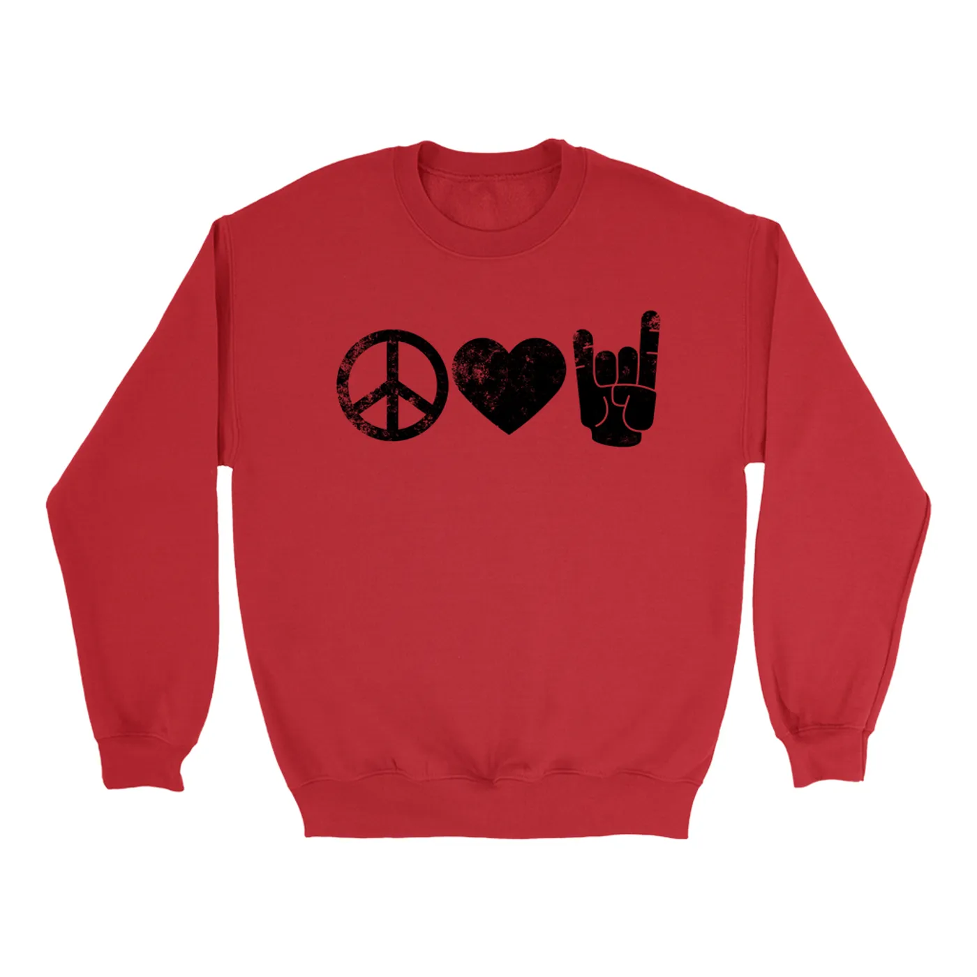 Merchbar Music Life Sweatshirt | Peace Love Rock n' Roll Merchbar Music Life Sweatshirt