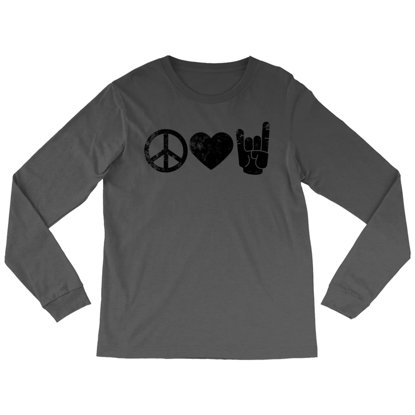 Merchbar Music Life Long Sleeve Shirt | Peace Love Rock n' Roll Merchbar Music Life Shirt