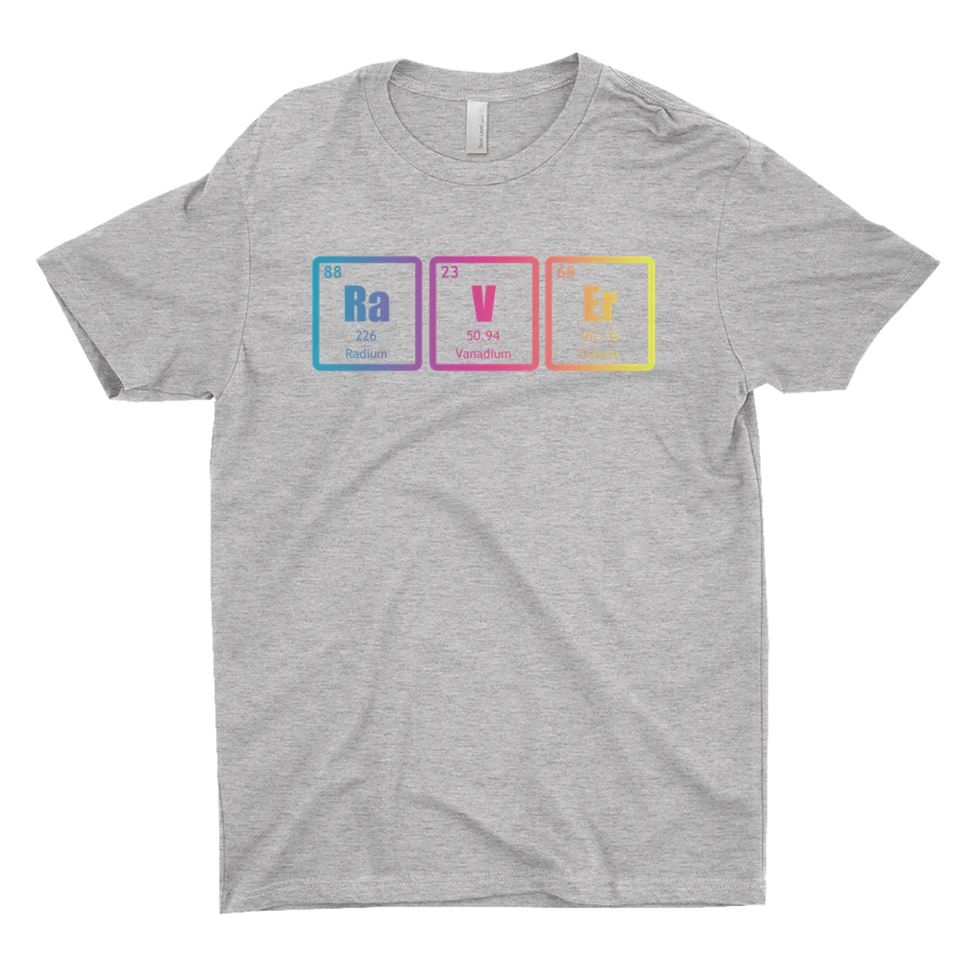 Merchbar Music Life T-Shirt | Raver Periodic Table Ombre Design Merchbar Music Life Shirt