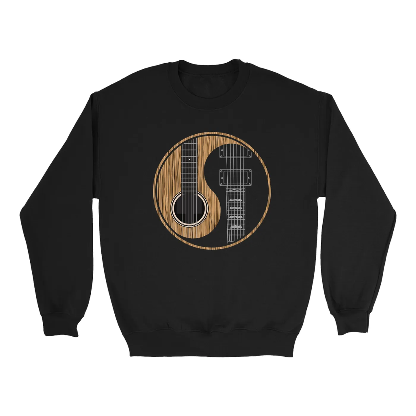 Merchbar Music Life Sweatshirt | Guitar Yin-Yang Merchbar Music Life Sweatshirt
