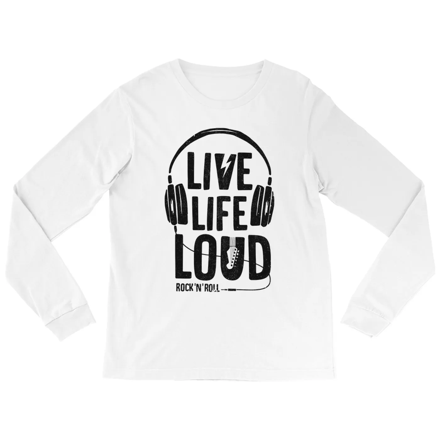 Merchbar Music Life Long Sleeve Shirt | Live Life Loud Merchbar Music Life Shirt