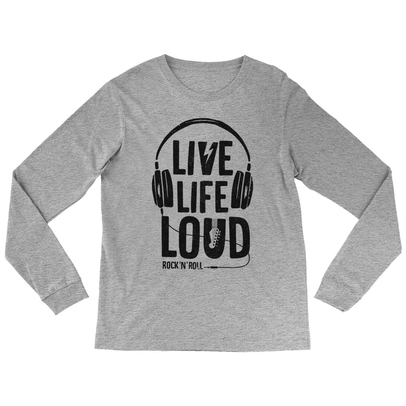 Merchbar Music Life Long Sleeve Shirt | Live Life Loud Merchbar Music Life Shirt