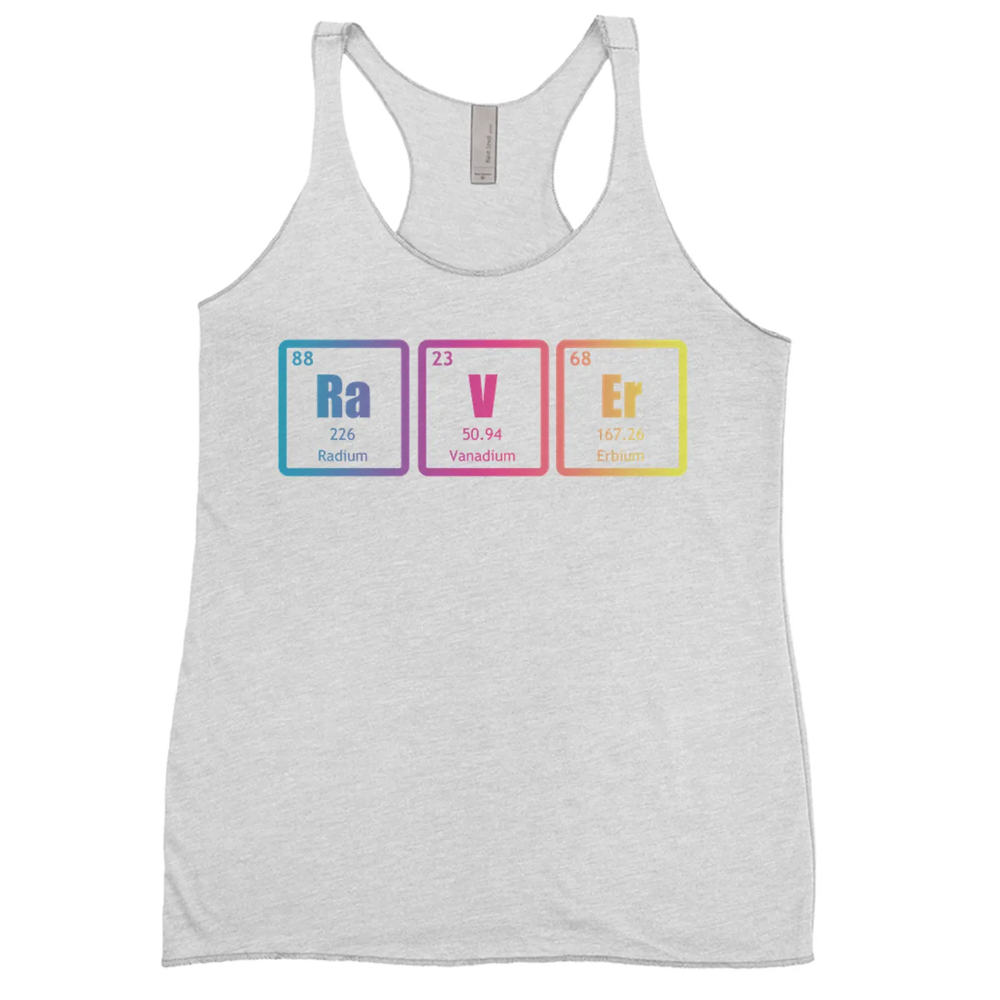 Merchbar Music Life Ladies' Tank Top | Raver Periodic Table Ombre Design Merchbar Music Life Shirt
