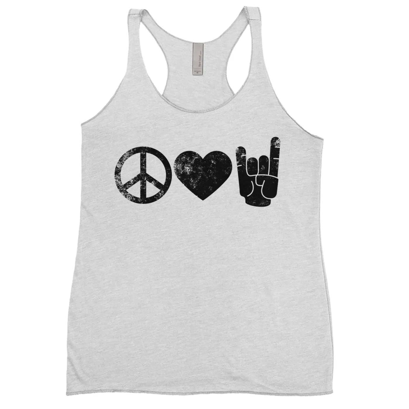 Merchbar Music Life Ladies' Tank Top | Peace Love Rock n' Roll Merchbar Music Life Shirt