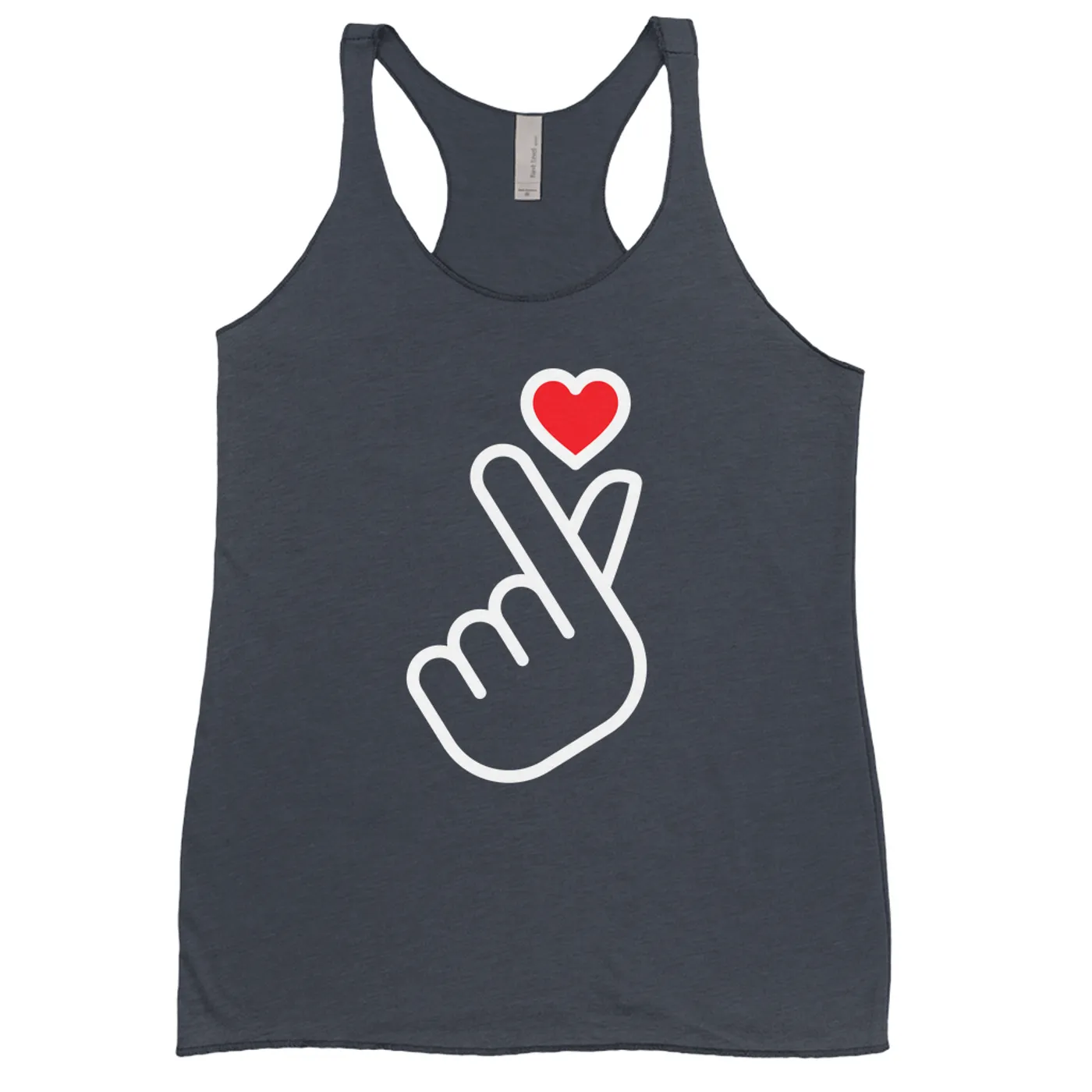 Merchbar Music Life Ladies' Tank Top | Kpop Finger Heart Design Merchbar Music Life Shirt