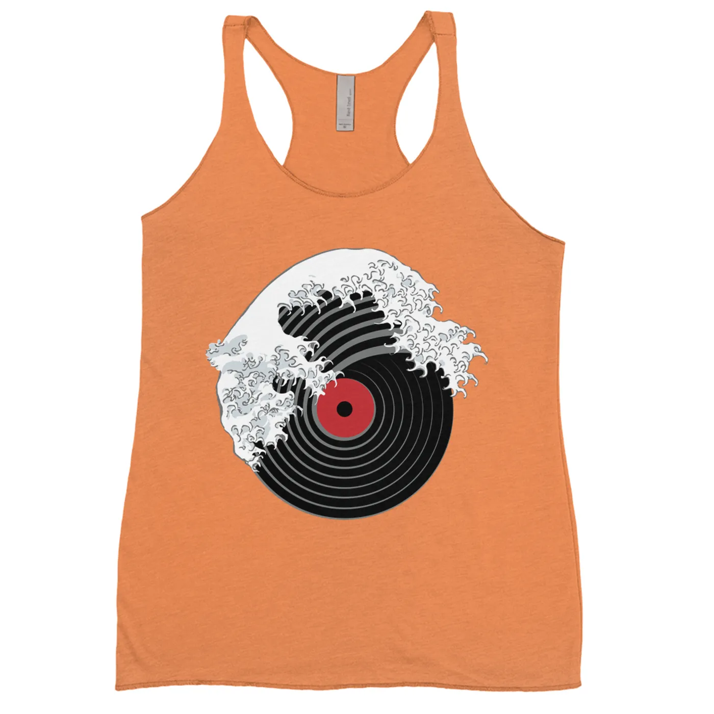 Merchbar Music Life Ladies' Tank Top | Vinyl Great Wave Merchbar Music Life Shirt