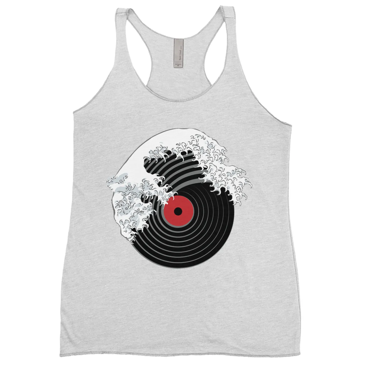 Merchbar Music Life Ladies' Tank Top | Vinyl Great Wave Merchbar Music Life Shirt