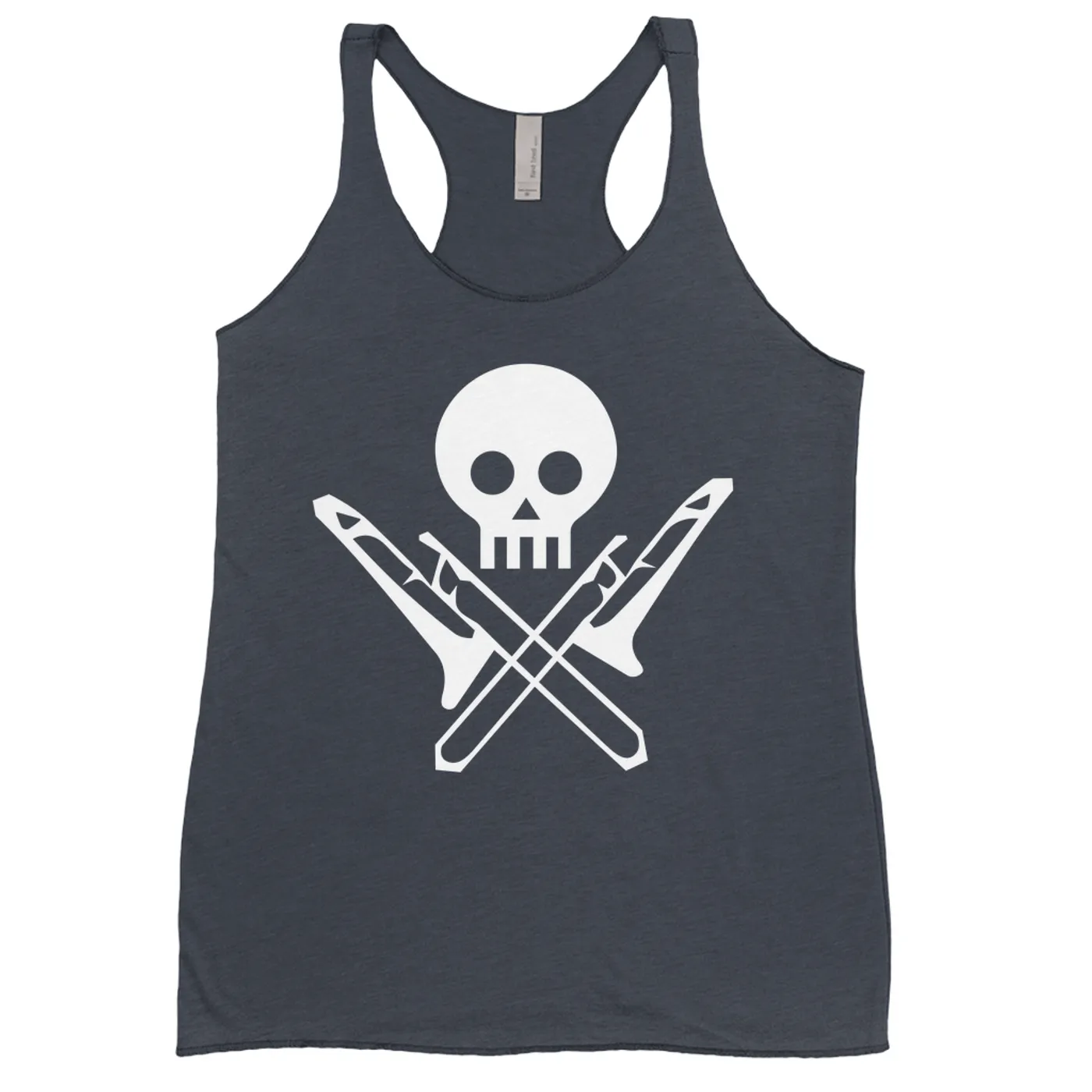 Merchbar Music Life Ladies' Tank Top | Skull And Trombones Merchbar Music Life Shirt