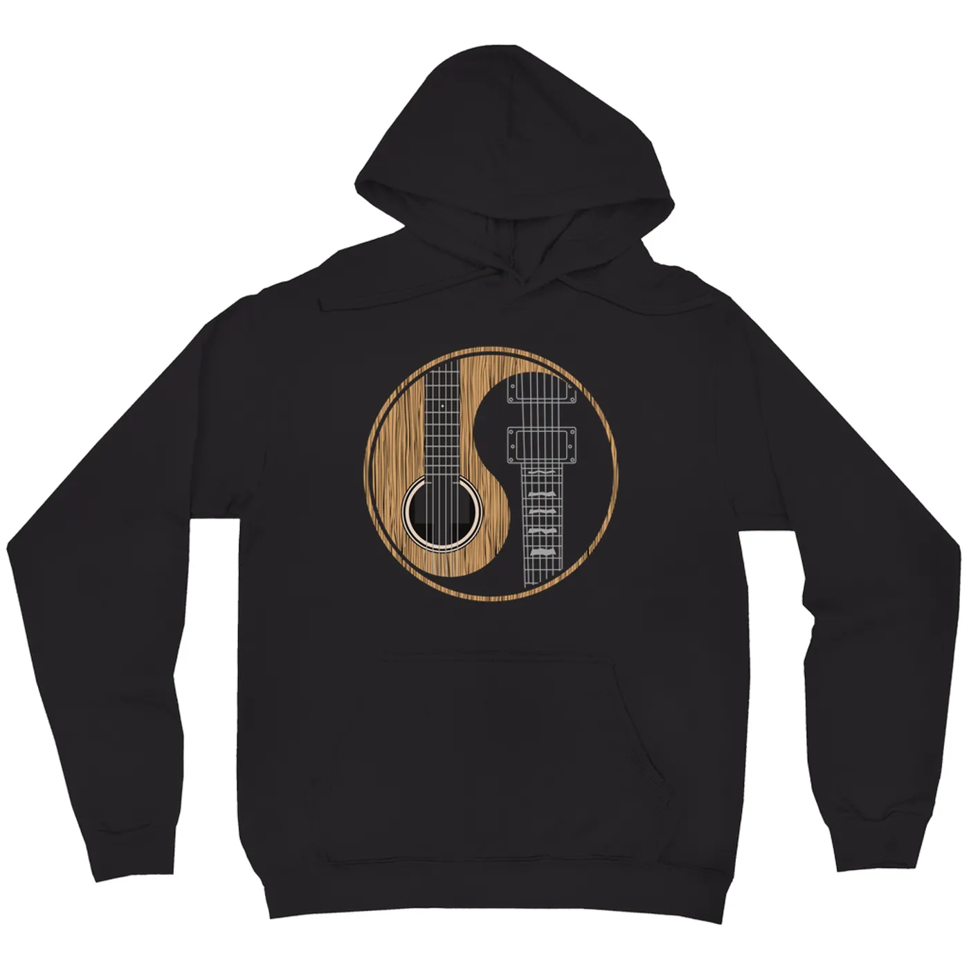 Merchbar Music Life Hoodie | Guitar Yin-Yang Merchbar Music Life Hoodie