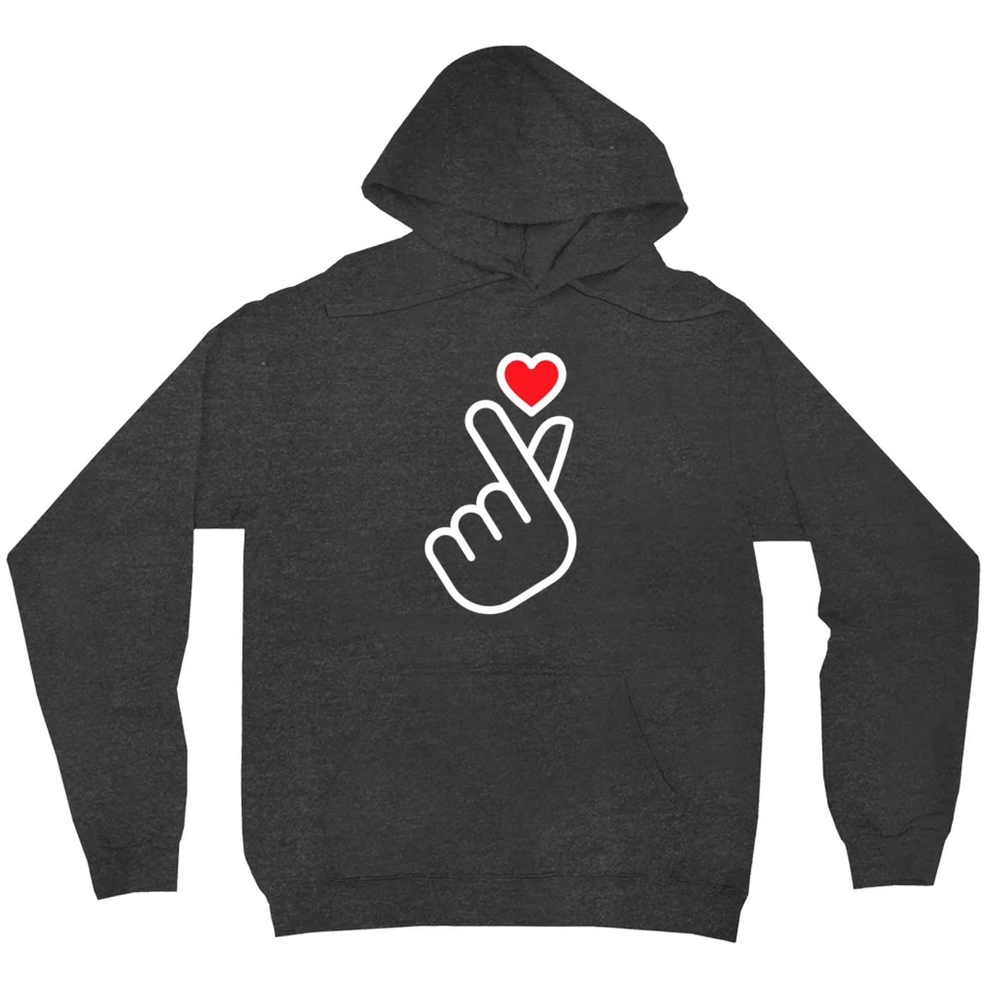 Merchbar Music Life Hoodie | Kpop Finger Heart Design Merchbar Music Life Hoodie