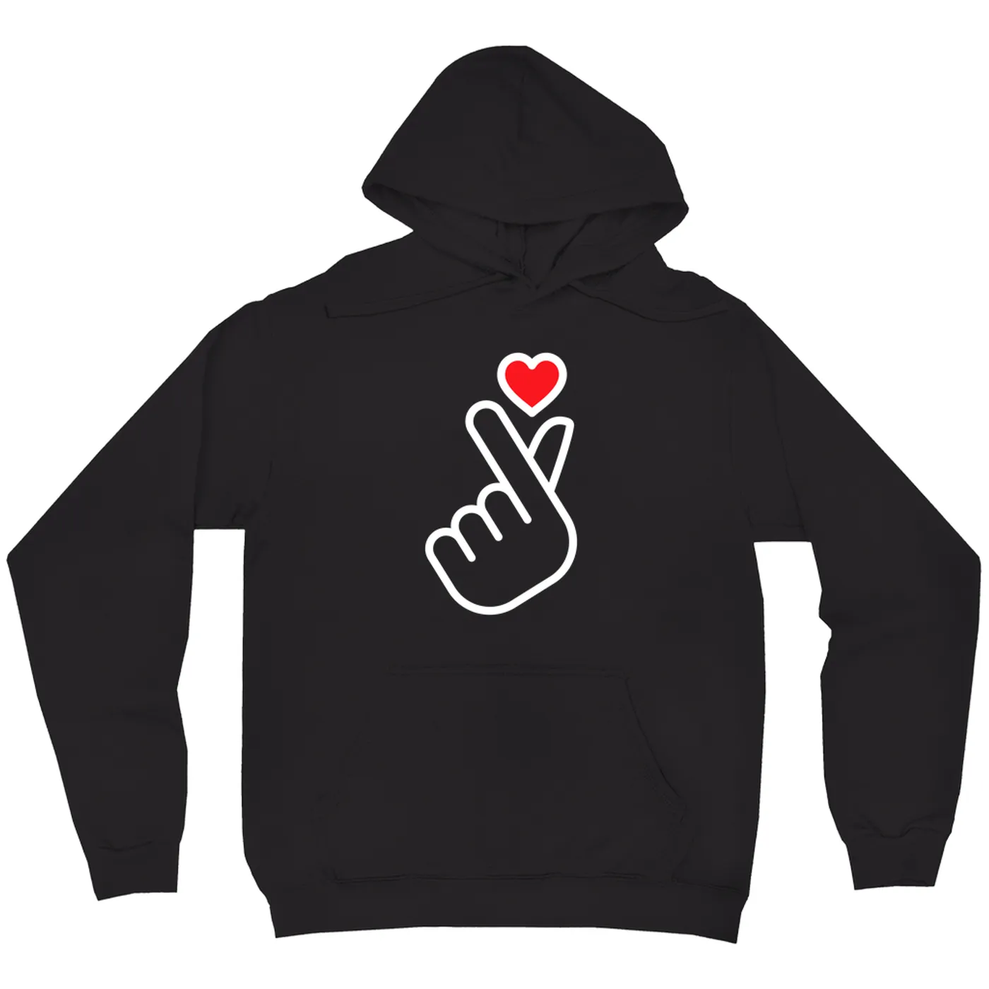 Merchbar Music Life Hoodie | Kpop Finger Heart Design Merchbar Music Life Hoodie