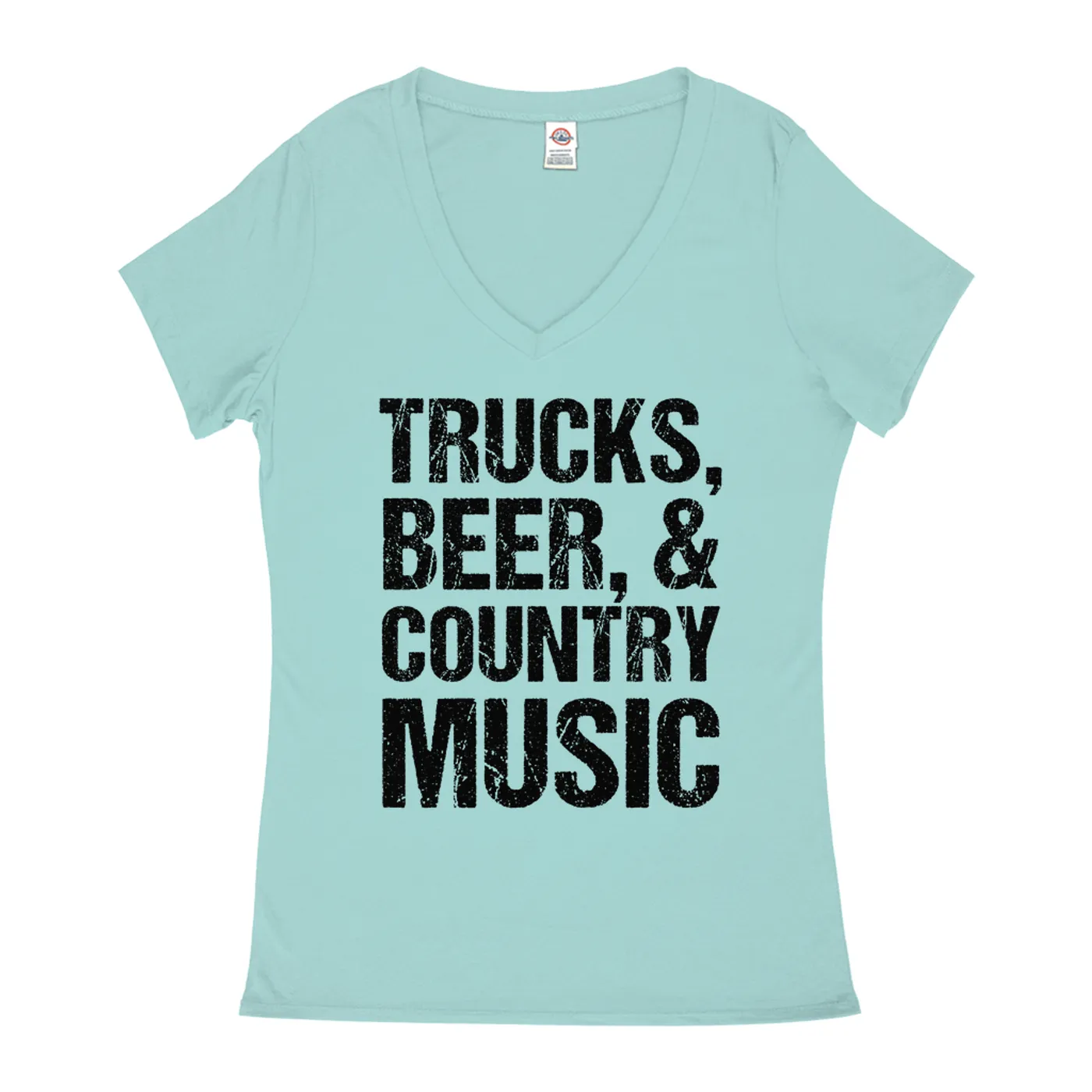 Merchbar Music Life Ladies' V-neck T-Shirt | Trucks, Beer, Country Music Merchbar Music Life Shirt