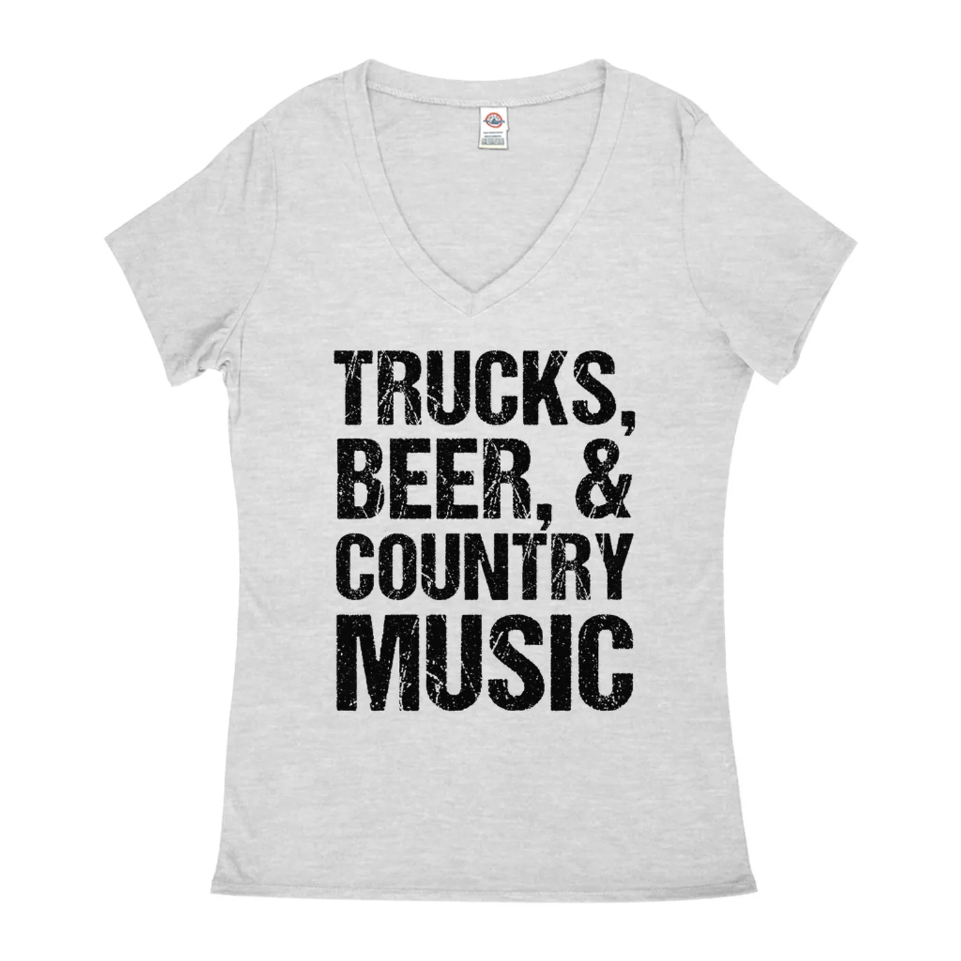 Merchbar Music Life Ladies' V-neck T-Shirt | Trucks, Beer, Country Music Merchbar Music Life Shirt