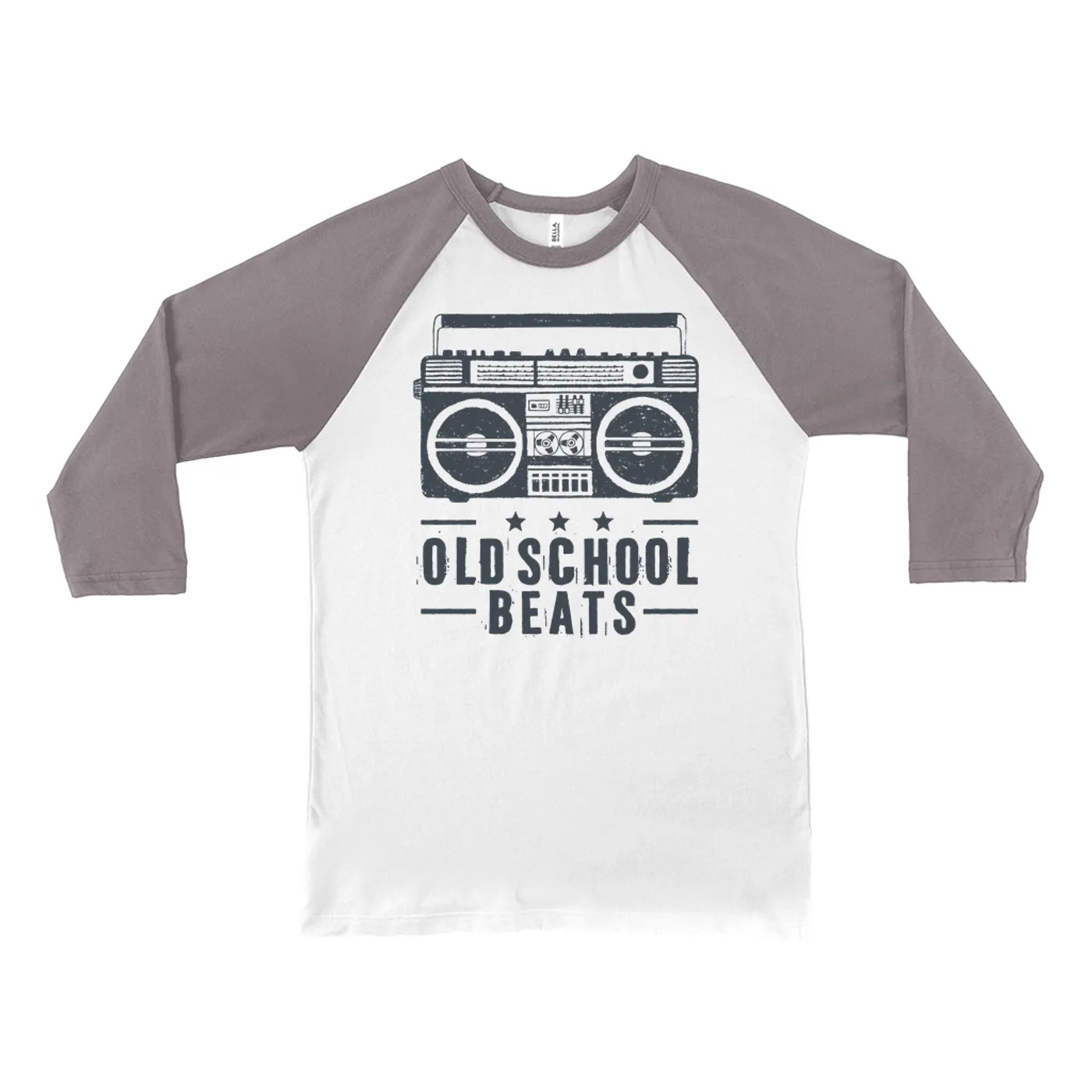 Merchbar Music Life 3/4 Sleeve Baseball Tee | Old School Beats Merchbar Music Life Shirt