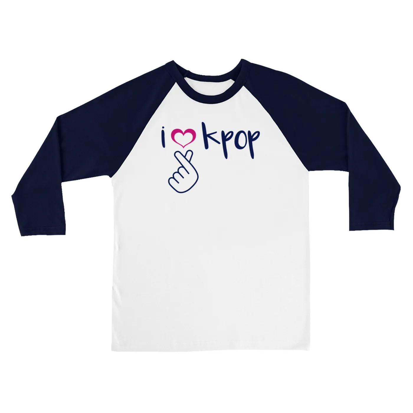 Merchbar Music Life 3/4 Sleeve Baseball Tee | I Heart Kpop Merchbar Music Life Shirt