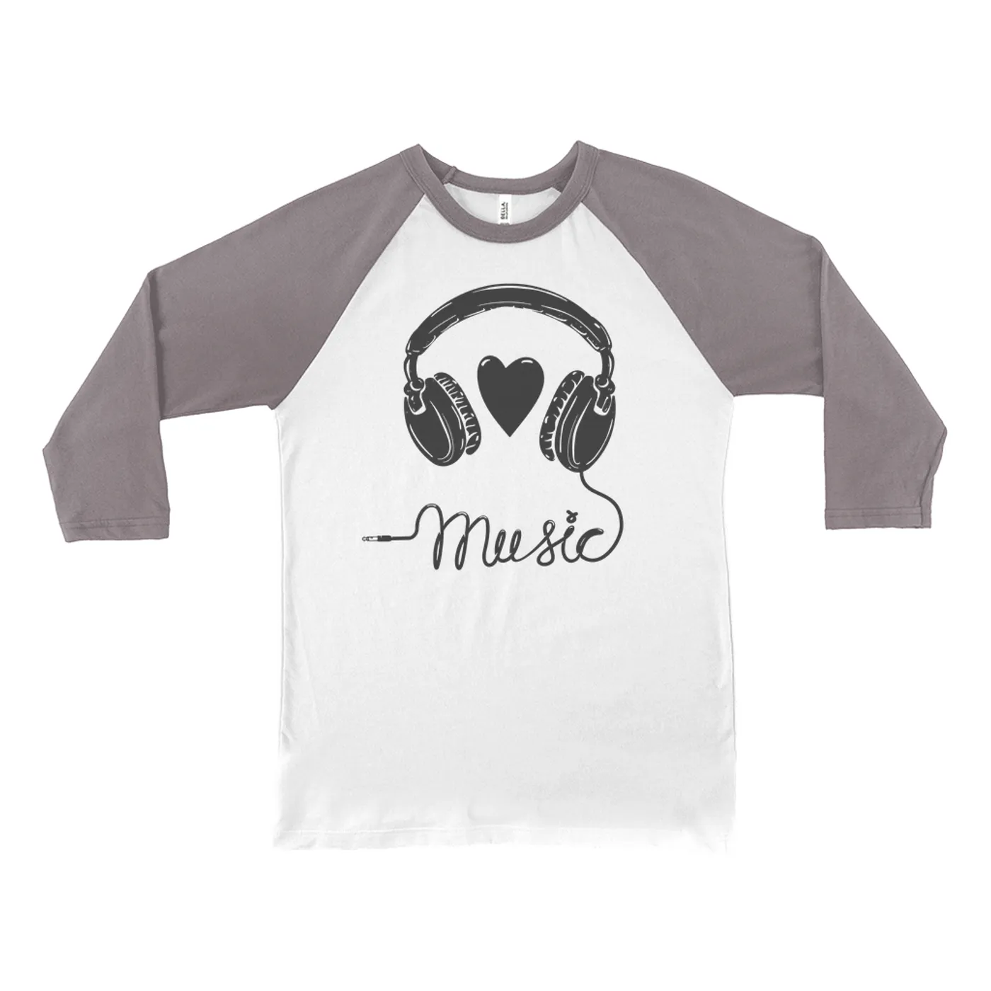 Merchbar Music Life 3/4 Sleeve Baseball Tee | I Heart Music Merchbar Music Life Shirt