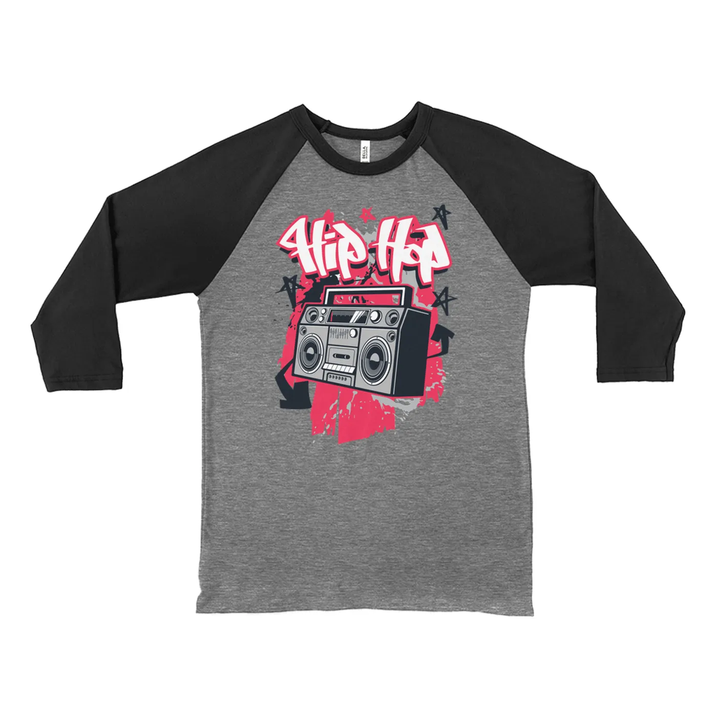 Merchbar Music Life 3/4 Sleeve Baseball Tee | Hip Hop Life Merchbar Music Life Shirt