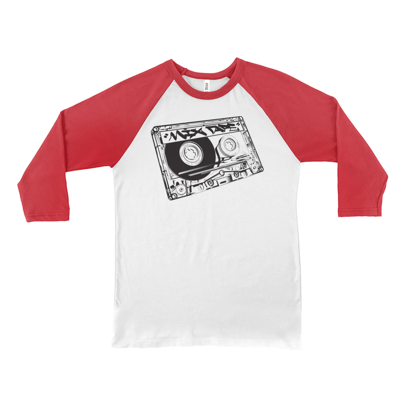 Merchbar Music Life 3/4 Sleeve Baseball Tee | Mix Tape Merchbar Music Life Shirt