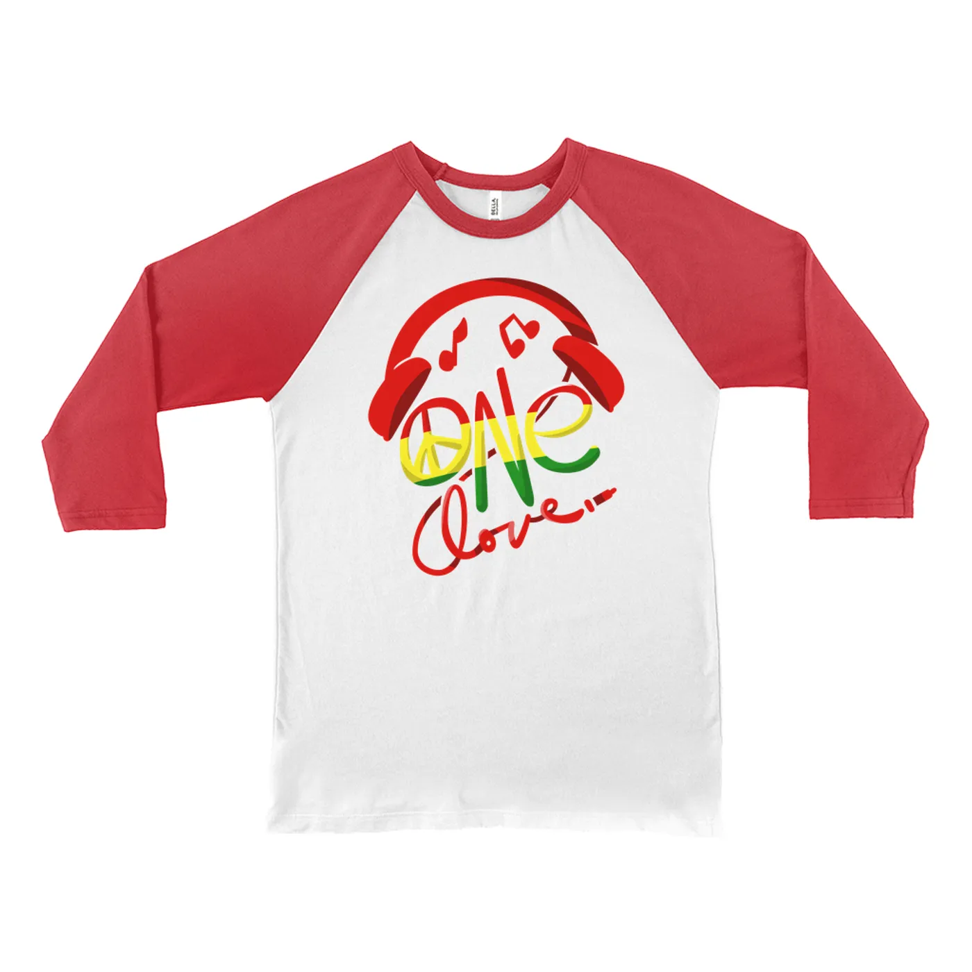 Merchbar Music Life 3/4 Sleeve Baseball Tee | One Love Merchbar Music Life Shirt
