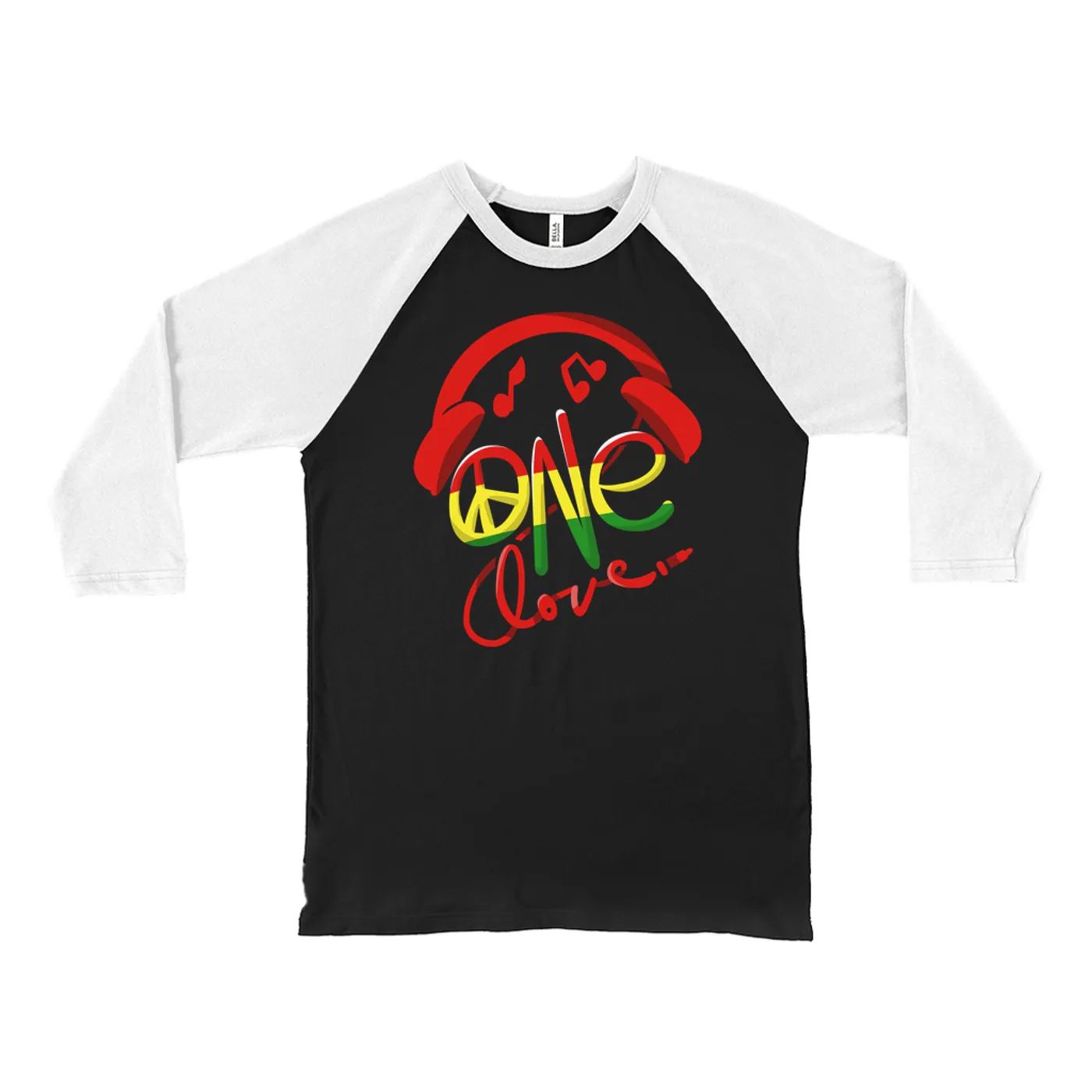 Merchbar Music Life 3/4 Sleeve Baseball Tee | One Love Merchbar Music Life Shirt