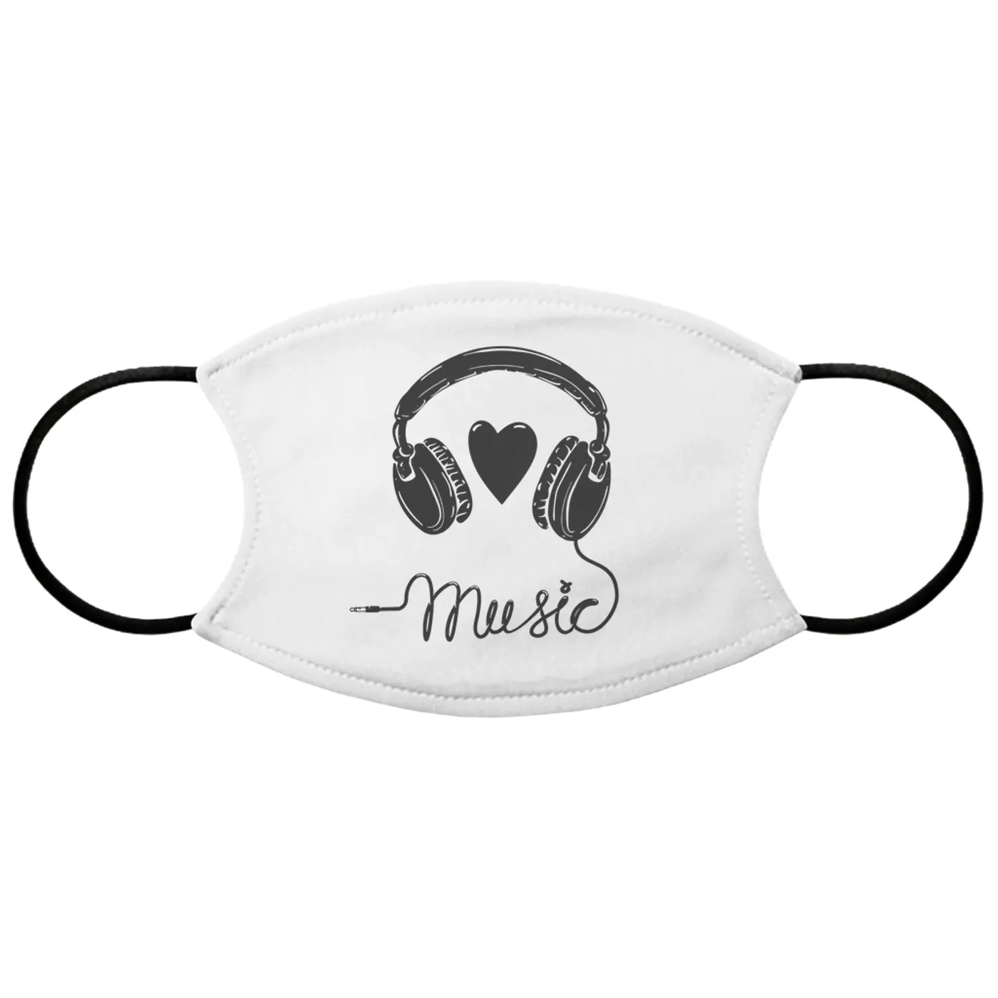 Merchbar Music Life Face Mask | I Heart Music Merchbar Music Life Face Mask