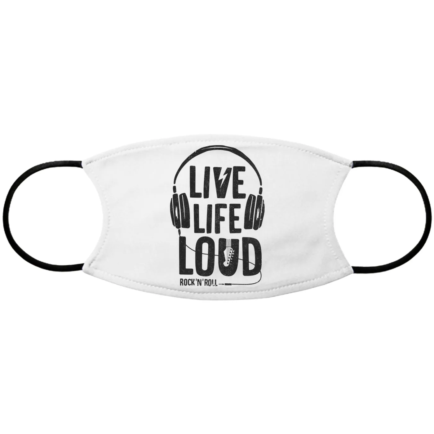 Merchbar Music Life Face Mask | Live Life Loud Merchbar Music Life Face Mask