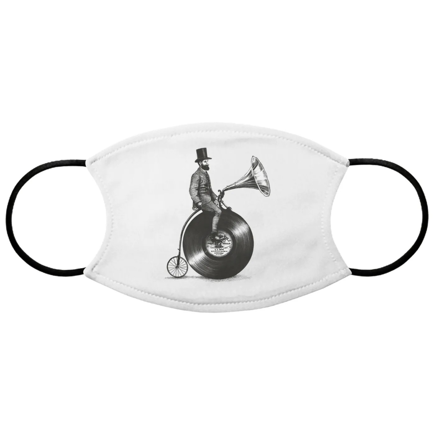 Merchbar Music Life Face Mask | Riding The Gramophone Merchbar Music Life Face Mask