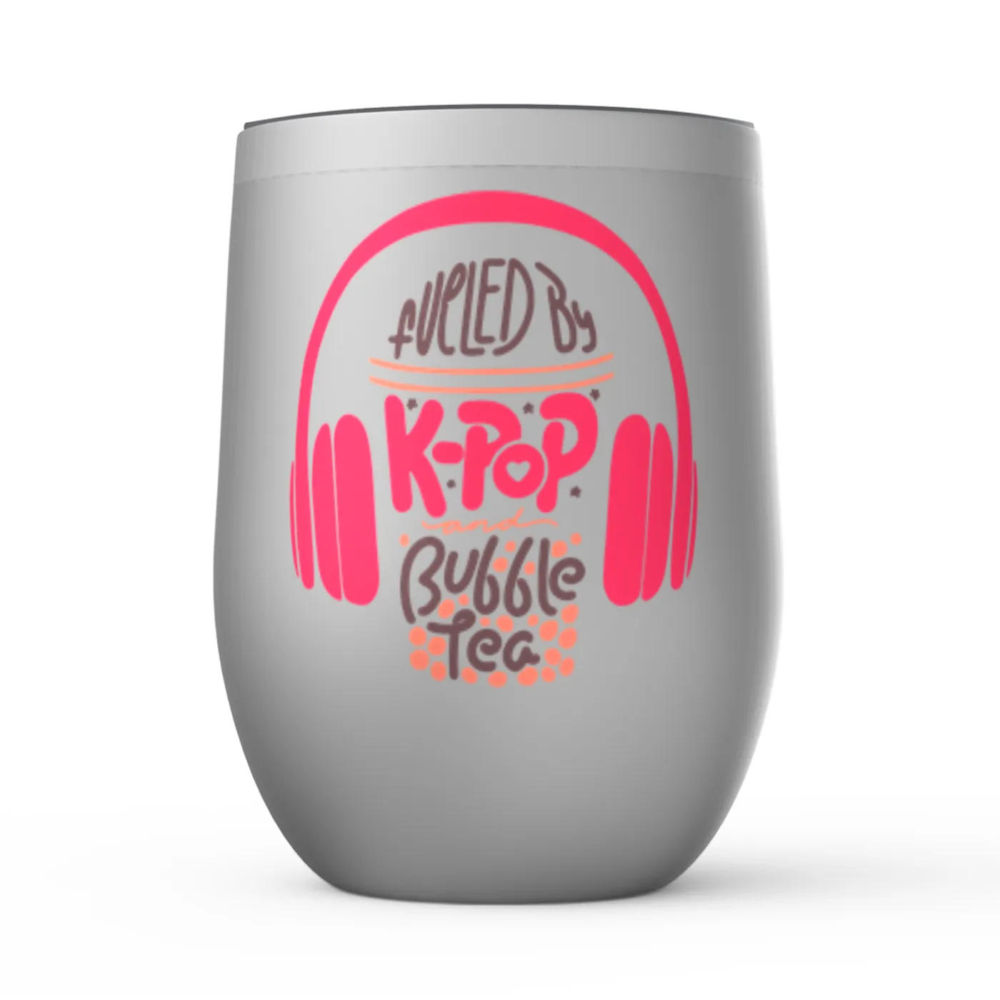 Merchbar Music Life Wine Tumbler | Kpop Fueled Merchbar Music Life Stemless Wine Tumbler