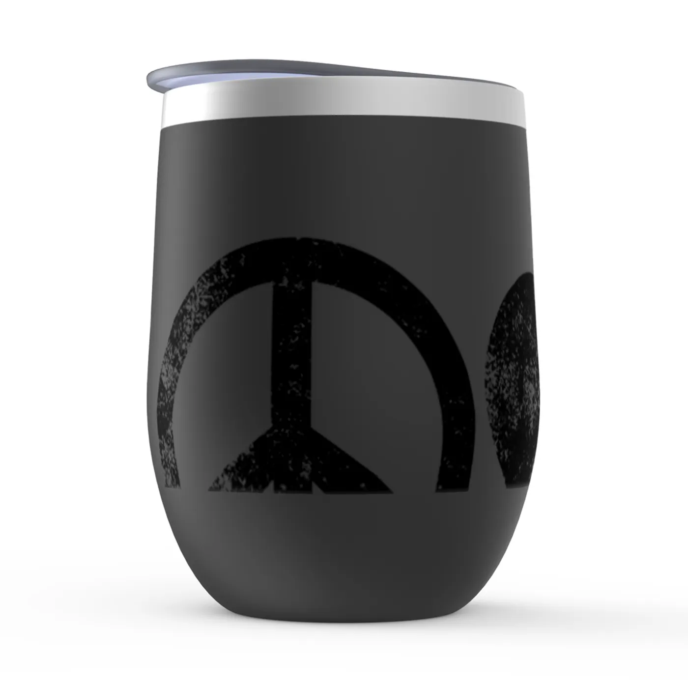 Merchbar Music Life Wine Tumbler | Peace Love Rock n' Roll Merchbar Music Life Stemless Wine Tumbler