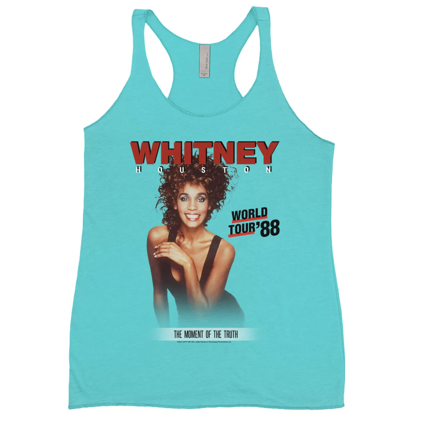 Whitney Houston Bold Colored Racerback Tank | 1988 World Tour Poster Image Whitney Houston Shirt (Merchbar Exclusive)