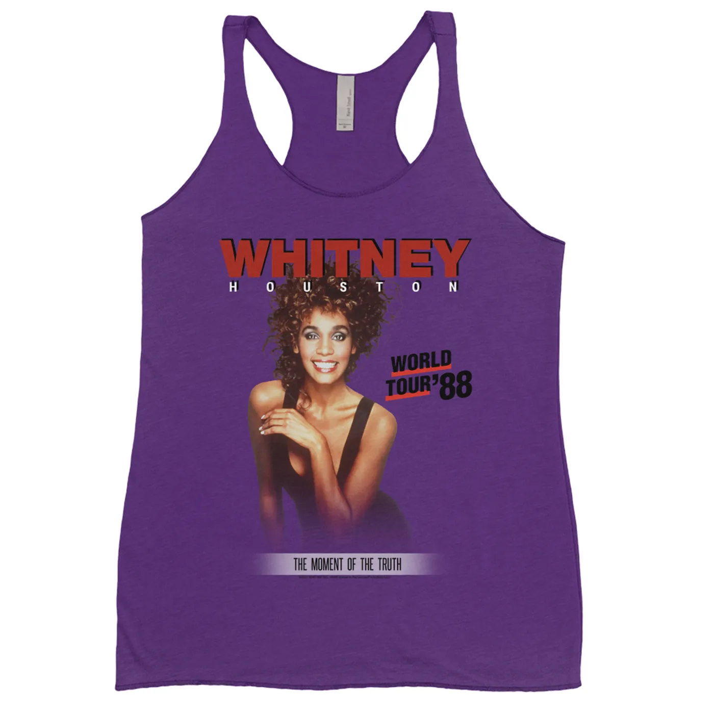 Whitney Houston Bold Colored Racerback Tank | 1988 World Tour Poster Image Whitney Houston Shirt (Merchbar Exclusive)
