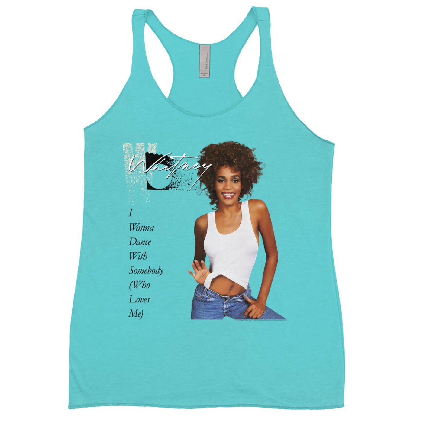 Whitney Houston Bold Colored Racerback Tank | I Wanna Dance With Somebody Album Cover Whitney Houston Shirt