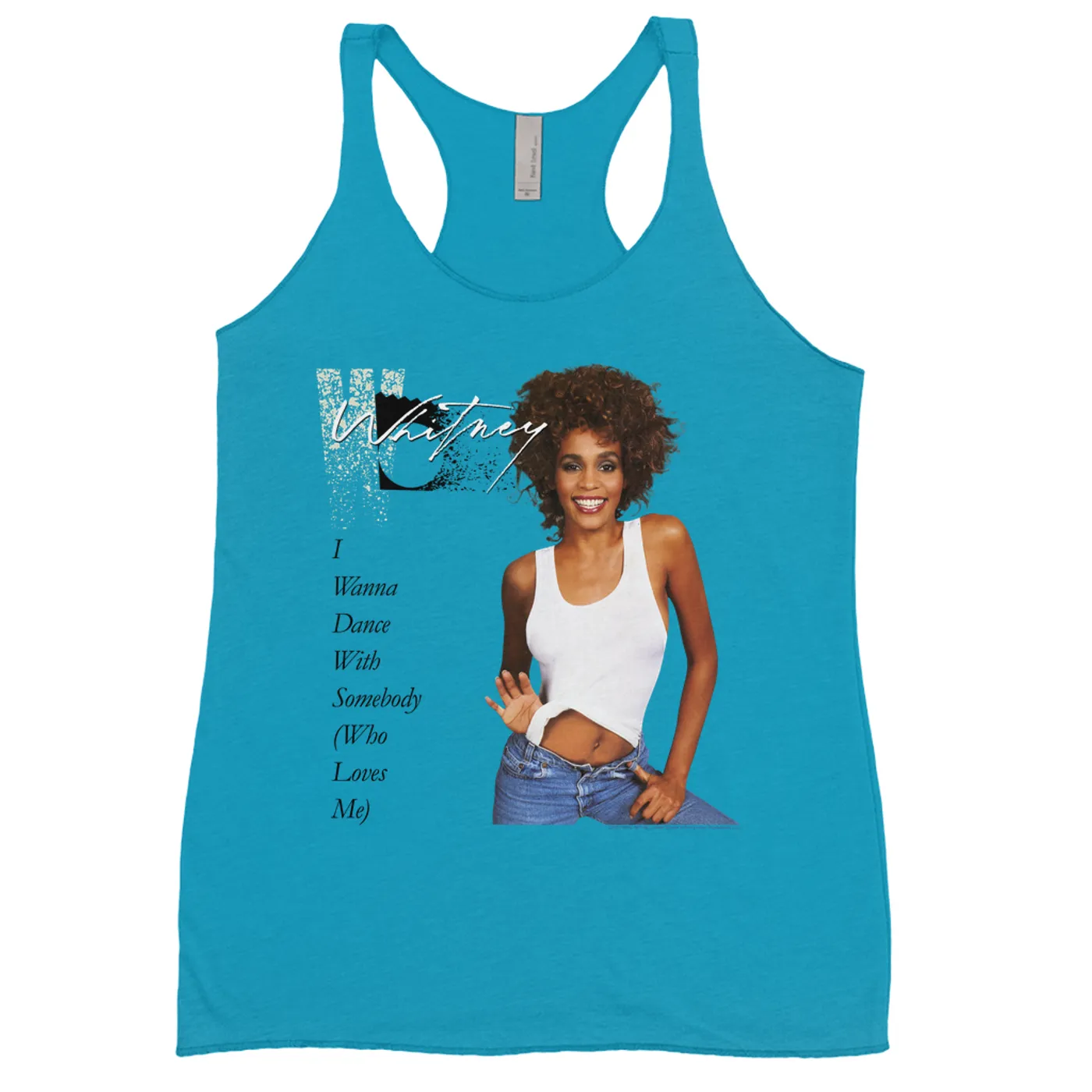 Whitney Houston Bold Colored Racerback Tank | I Wanna Dance With Somebody Album Cover Whitney Houston Shirt