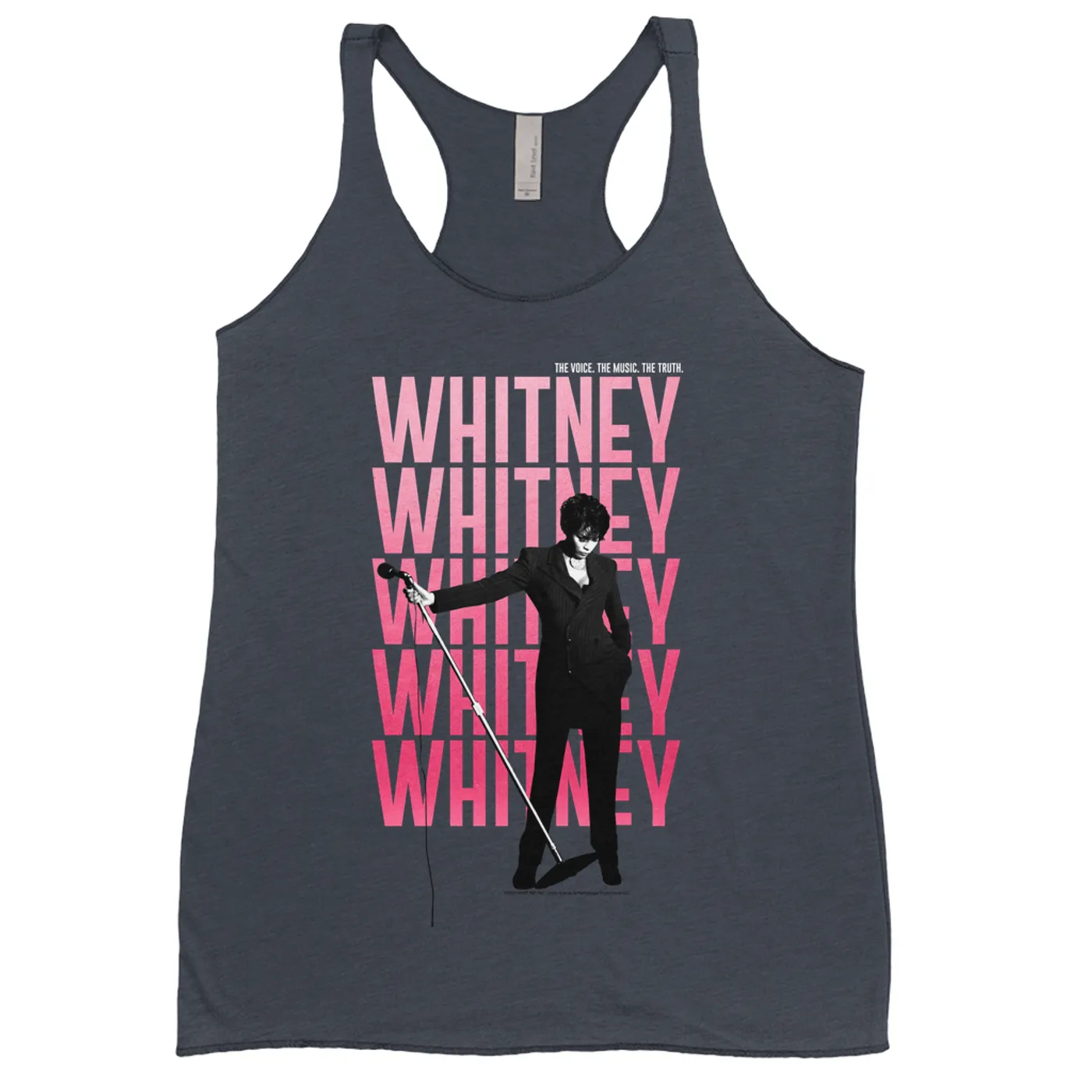 Whitney Houston Bold Colored Racerback Tank | Voice Music Truth Cover Art Ombre Pink Image Whitney Houston Shirt
