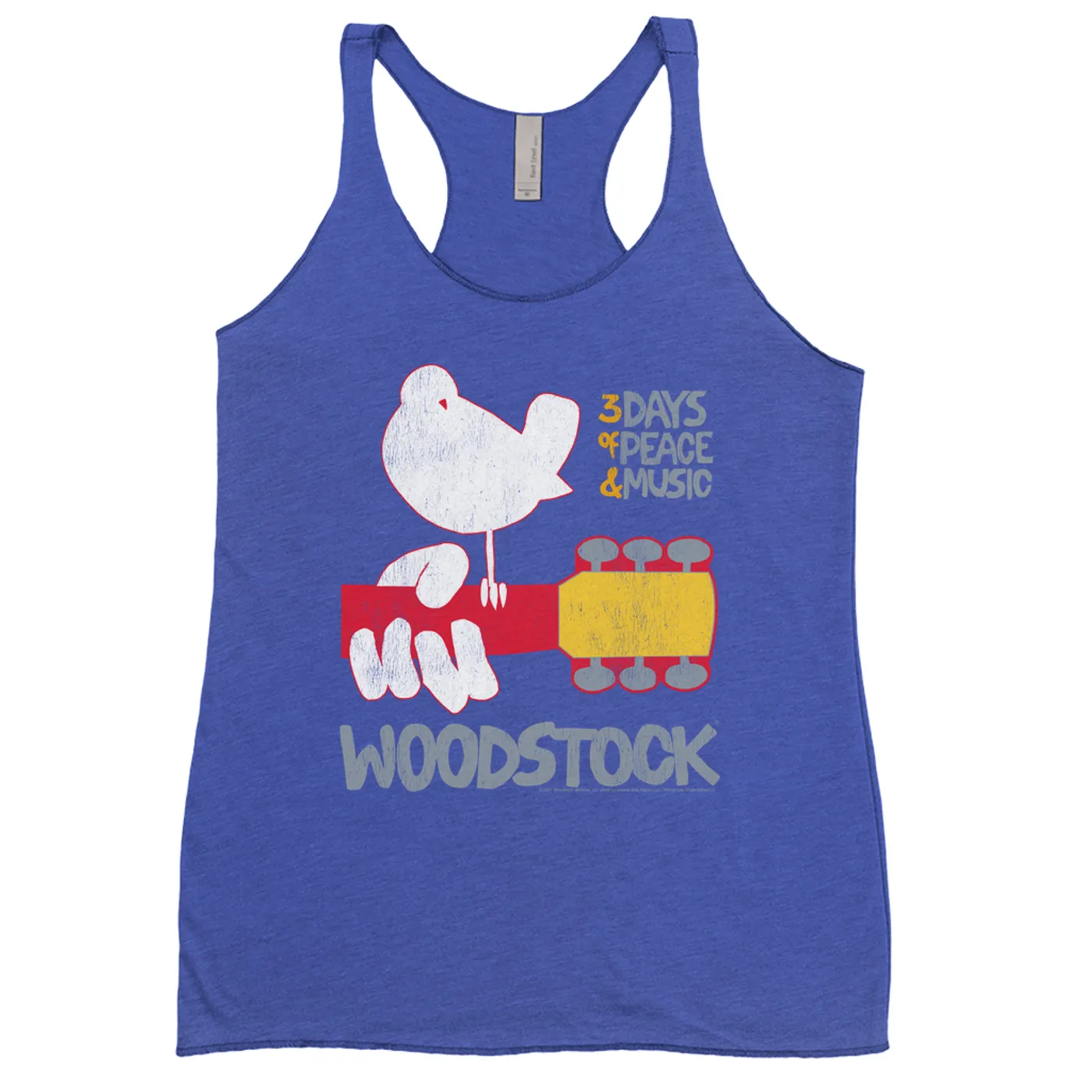 Woodstock Bold Colored Racerback Tank | 3 Days Of Peace And Music Logo Woodstock Shirt