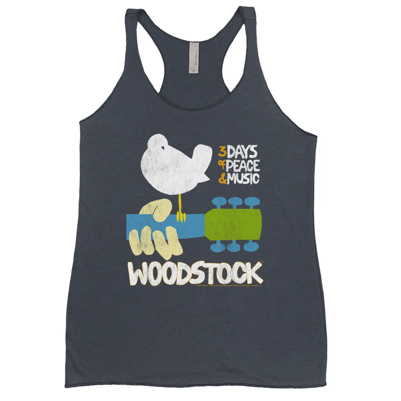Woodstock Bold Colored Racerback Tank | 3 Days Of Peace And Music Woodstock Shirt