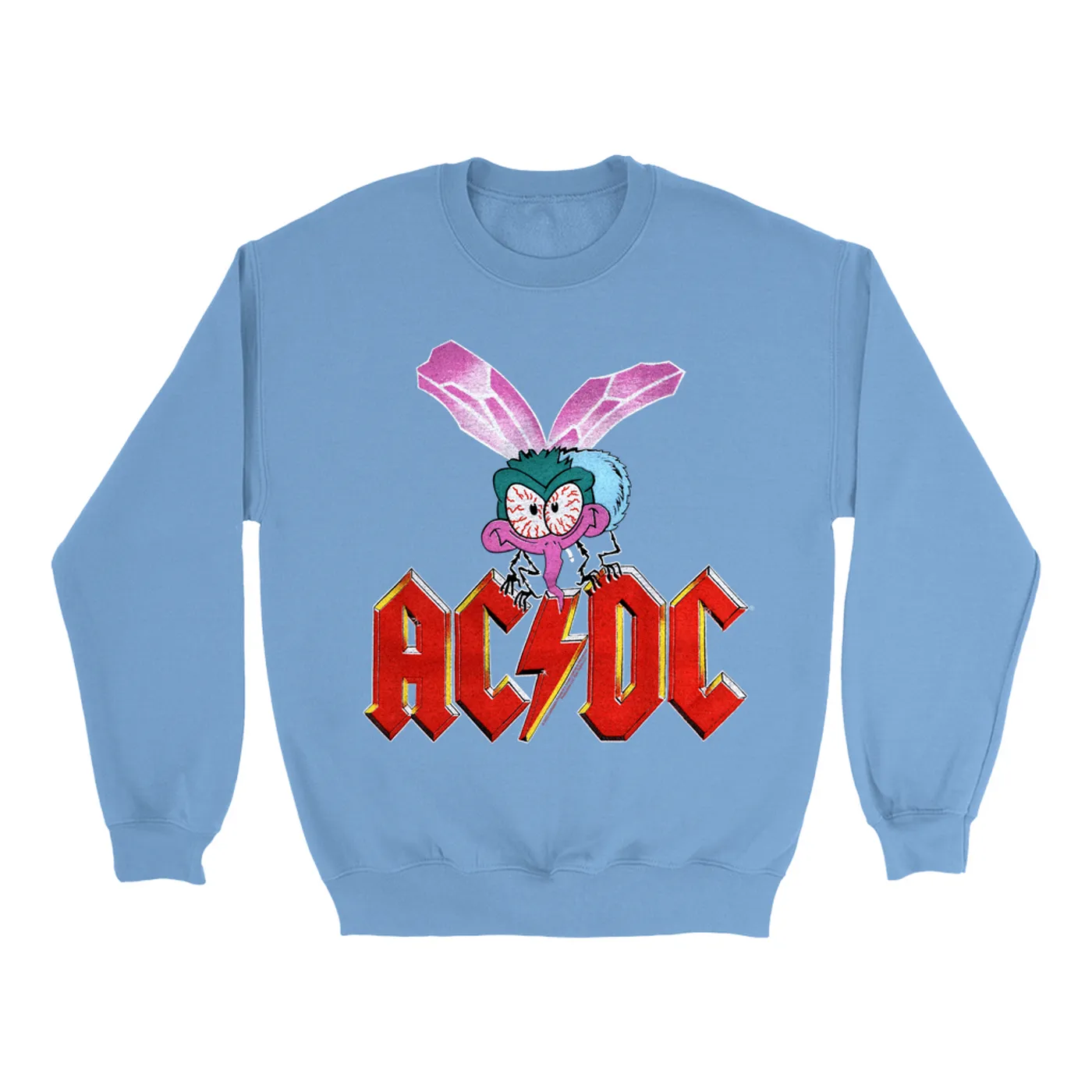 AC/DC Bright Colored Sweatshirt | Fly On The Wall Concert Tour Poster ACDC Sweatshirt