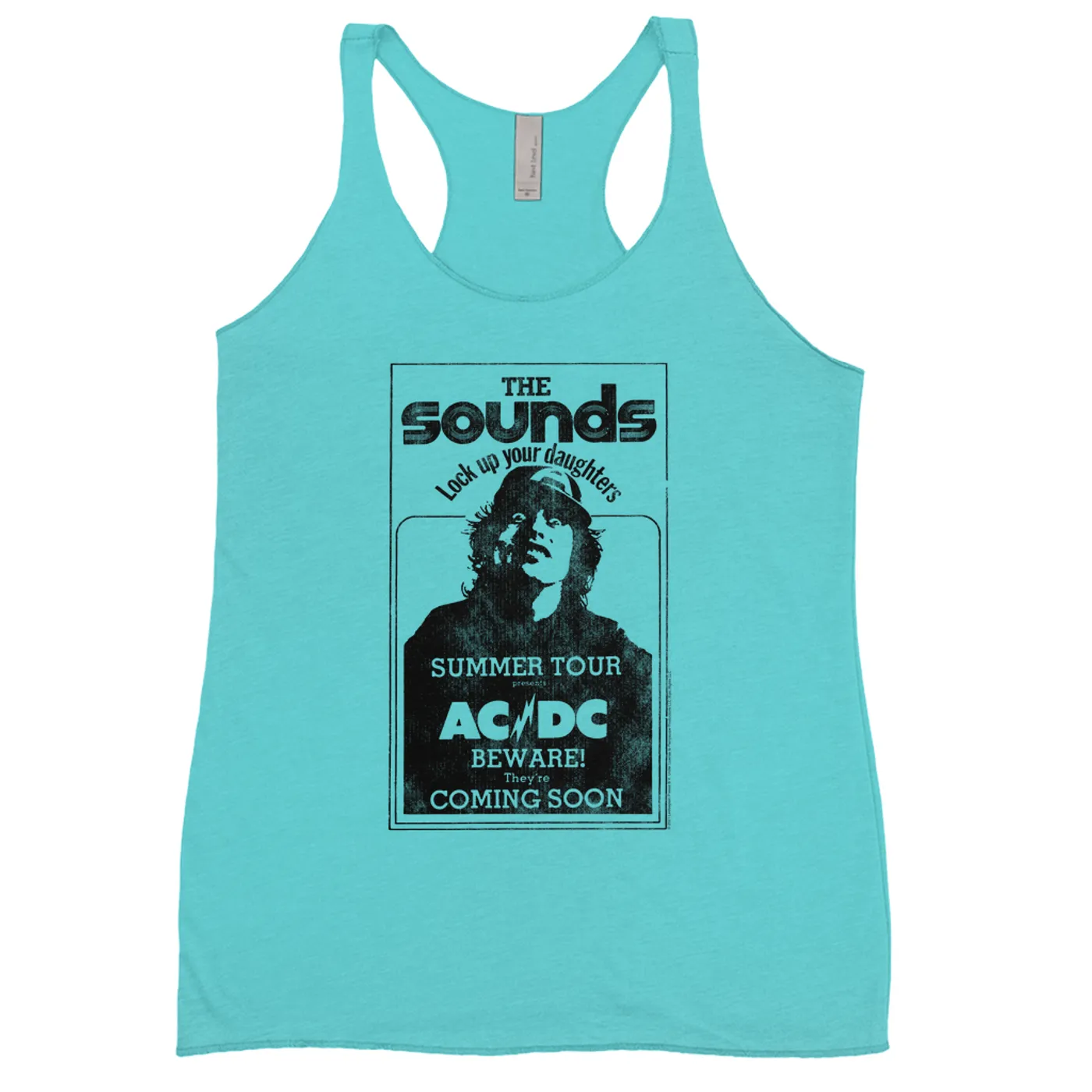 AC/DC Bold Colored Racerback Tank | The Sounds Summer Concert Tour ACDC Shirt