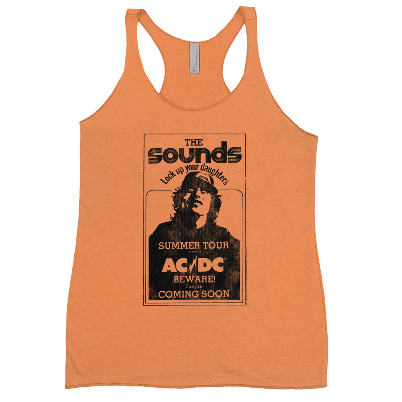 AC/DC Bold Colored Racerback Tank | The Sounds Summer Concert Tour ACDC Shirt