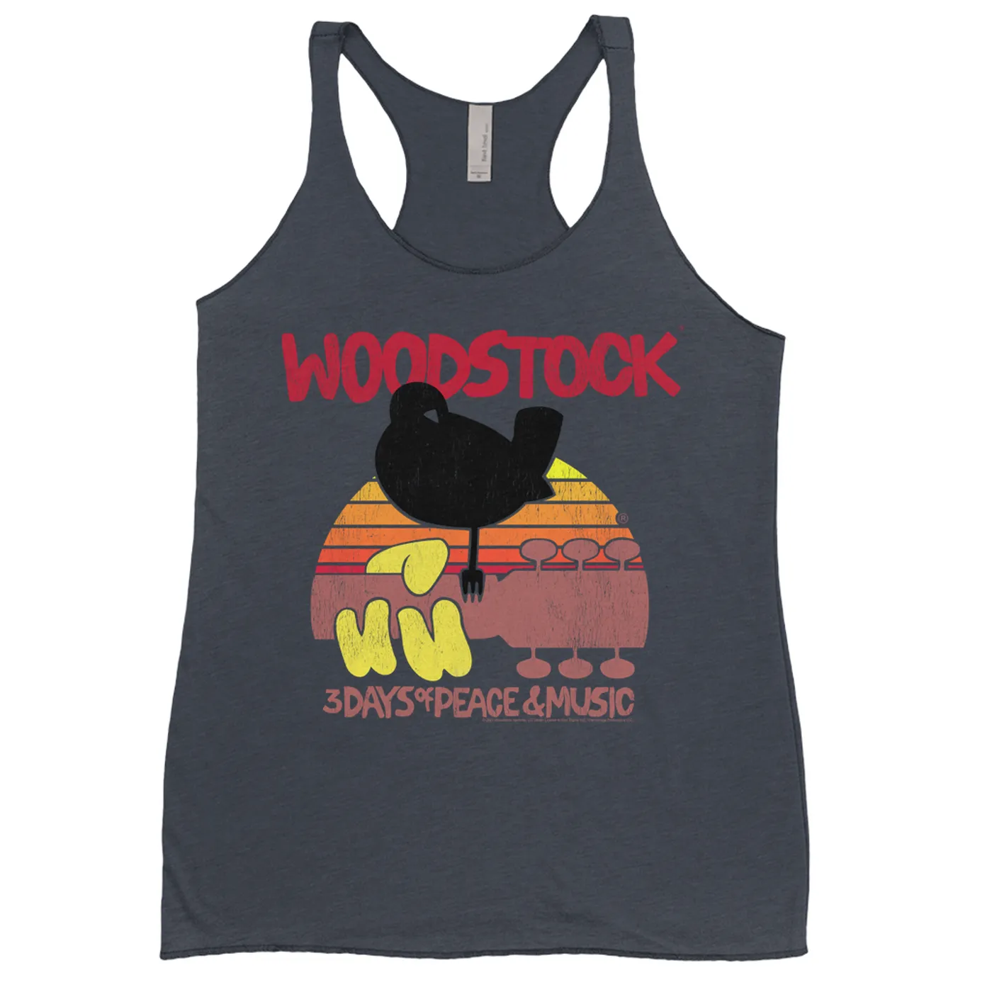 Woodstock Bold Colored Racerback Tank | Bird And Guitar Woodstock Sunset Woodstock Shirt